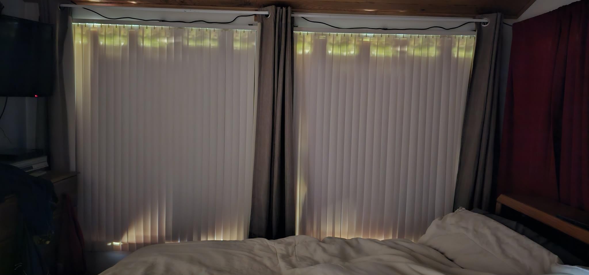 NICETOWN 100% Blackout Curtains 84 inches Long, Pair of Energy Smart & Noise Blocking Out Drapes for Baby Room Window, Thermal Insulated Guest Room Lined Window Dressing (Stone Blue, 52 inches Wide) customer photo 2