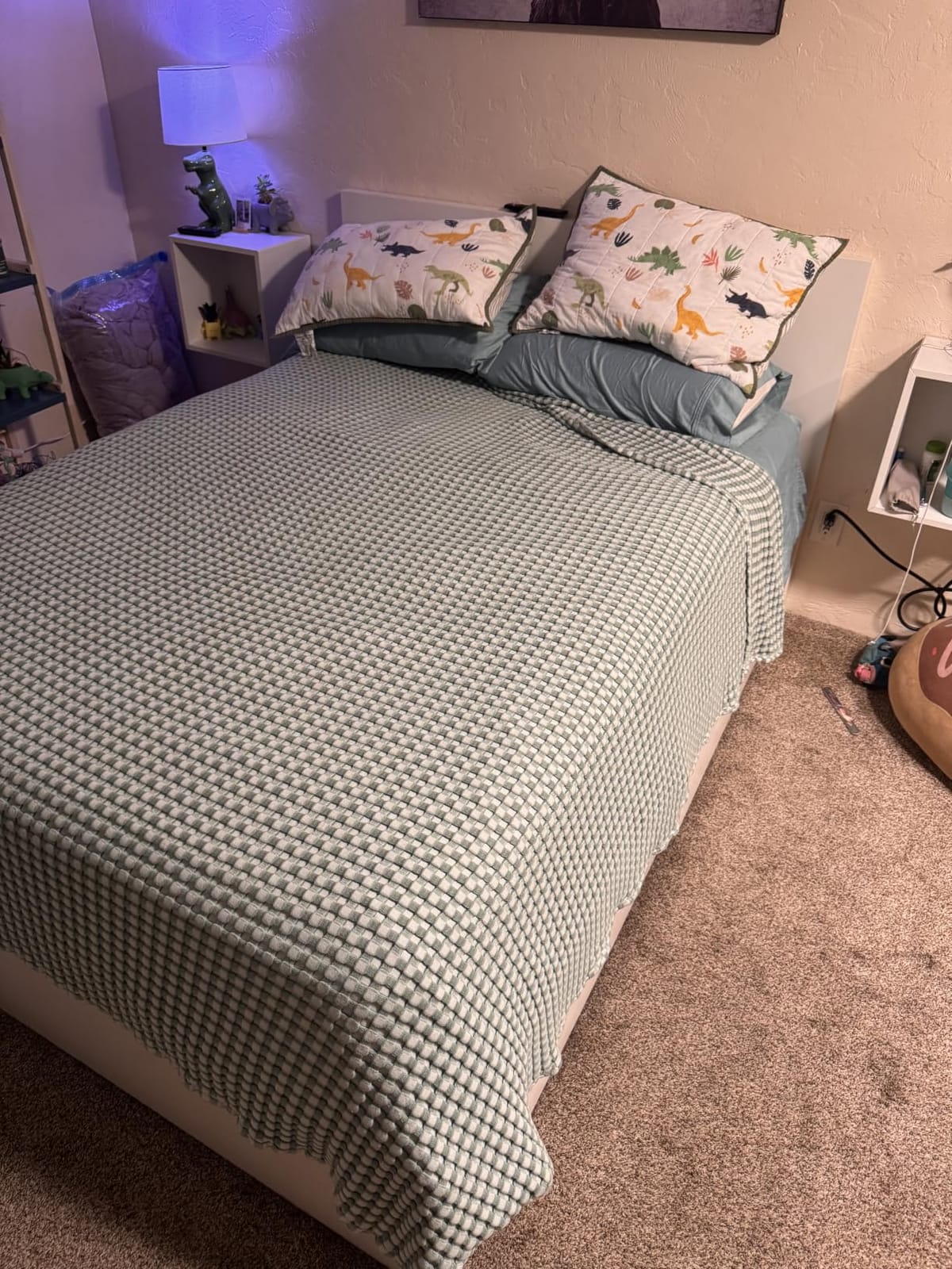 Bedsure Cooling Waffle Blanket for Hot Sleepers, Dark Grey, Queen, 90