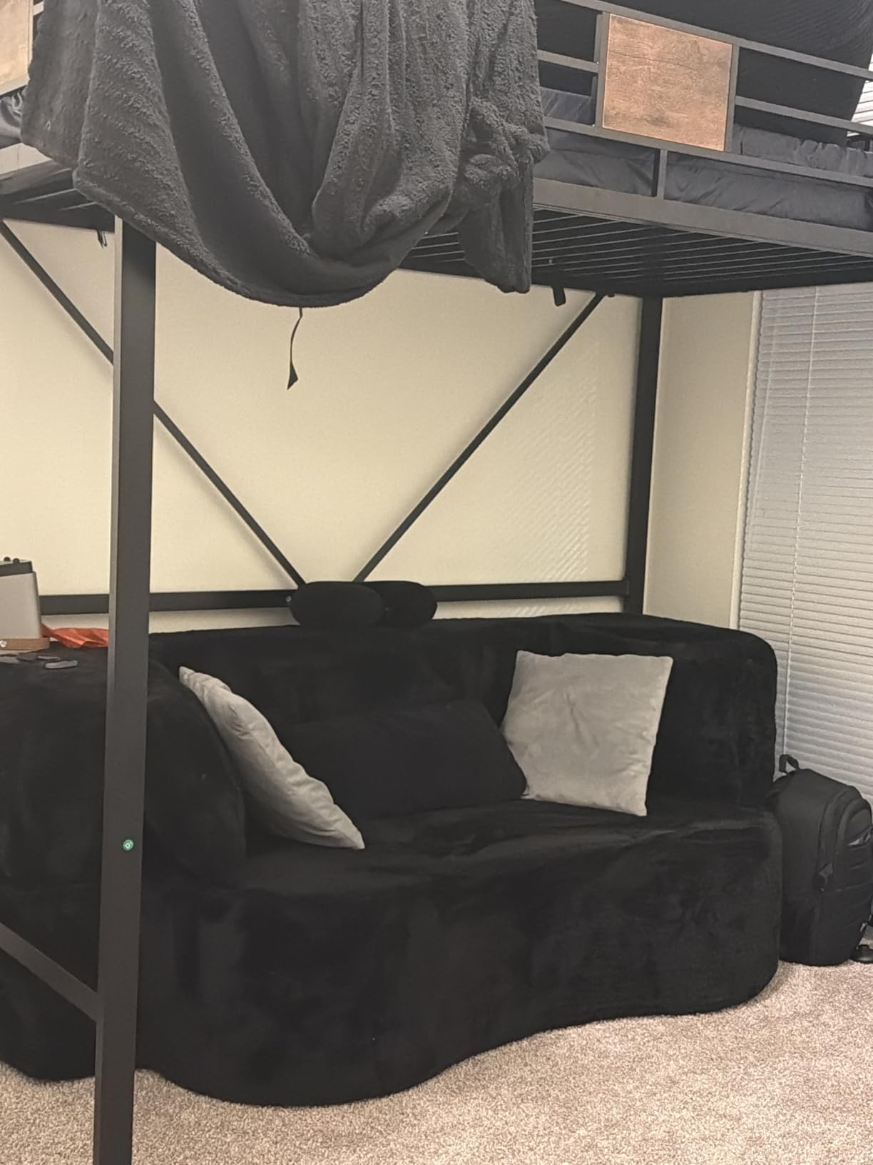SHA CERLIN Loft Bed Twin Size with Ladder and Guardrail,Rustic Design customer photo 1