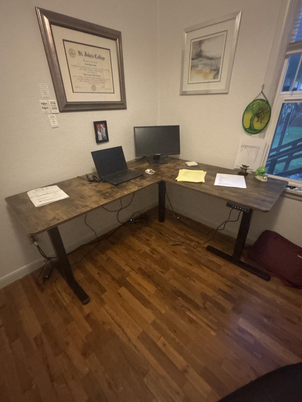 VIVO Black 63 x 55 in Corner Standing Desk, DESK-E3CTB customer photo 2