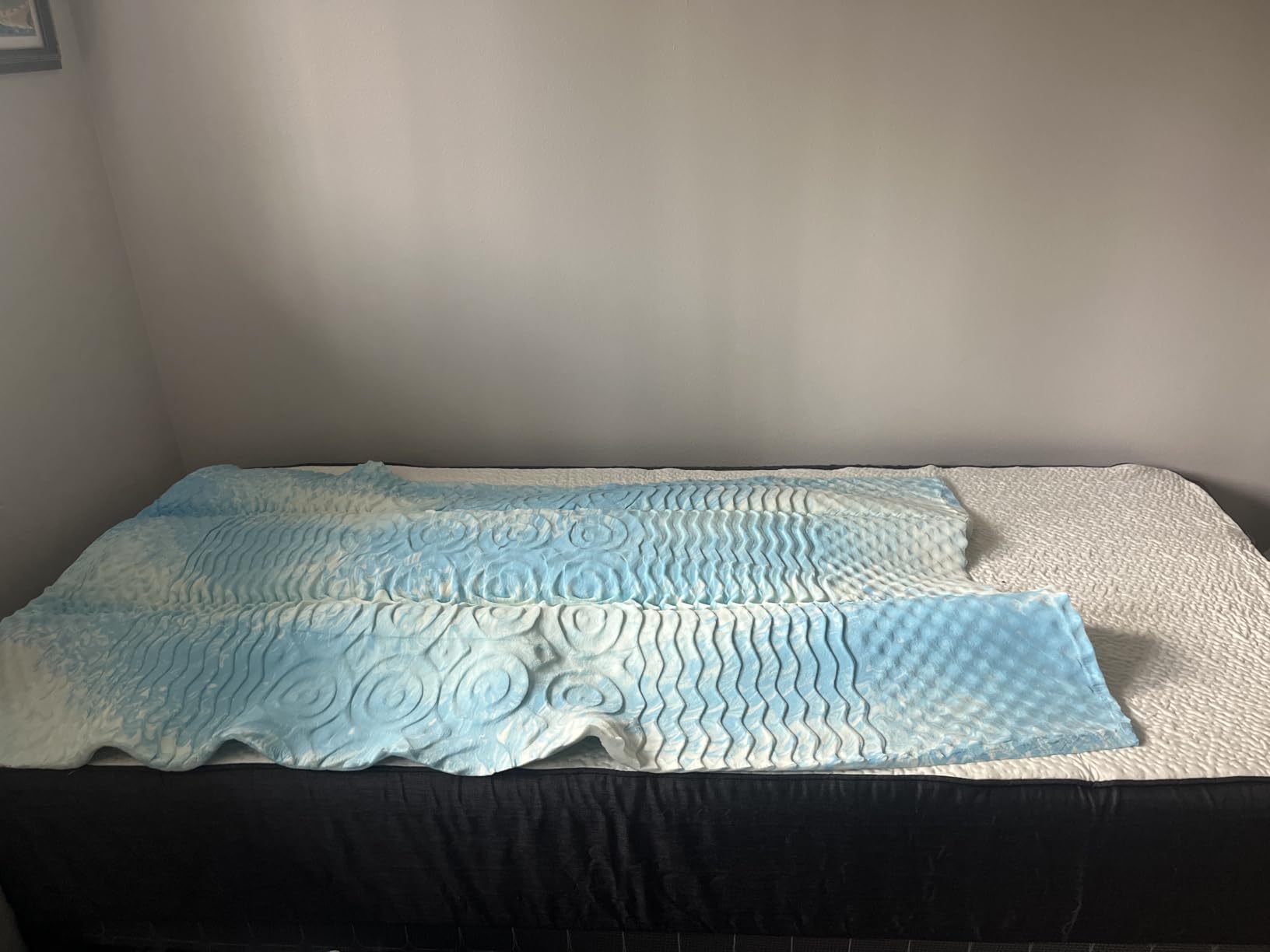 SINWEEK 5-Zone Memory Foam Mattress Topper, 2 Inch Twin, Blue customer photo 1
