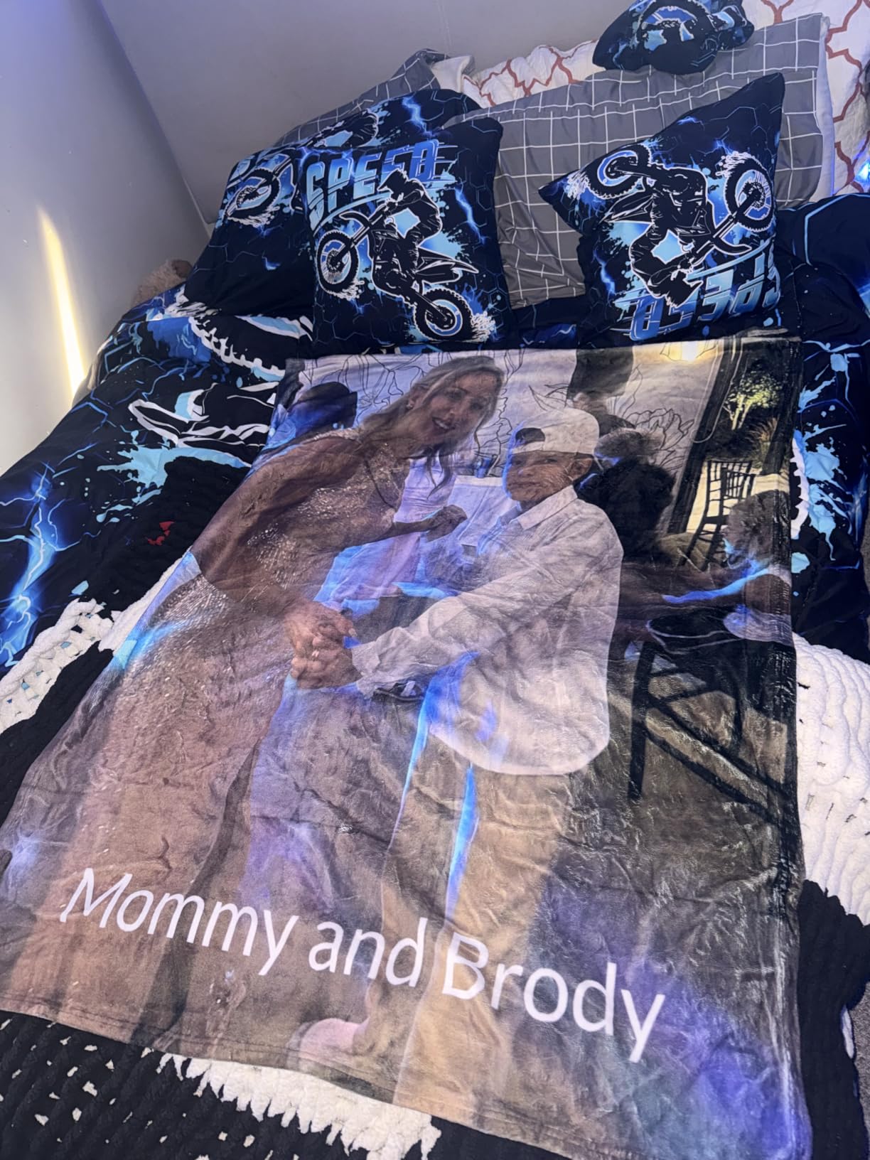 QETXVI Custom Blanket with Photos, USA Made 40