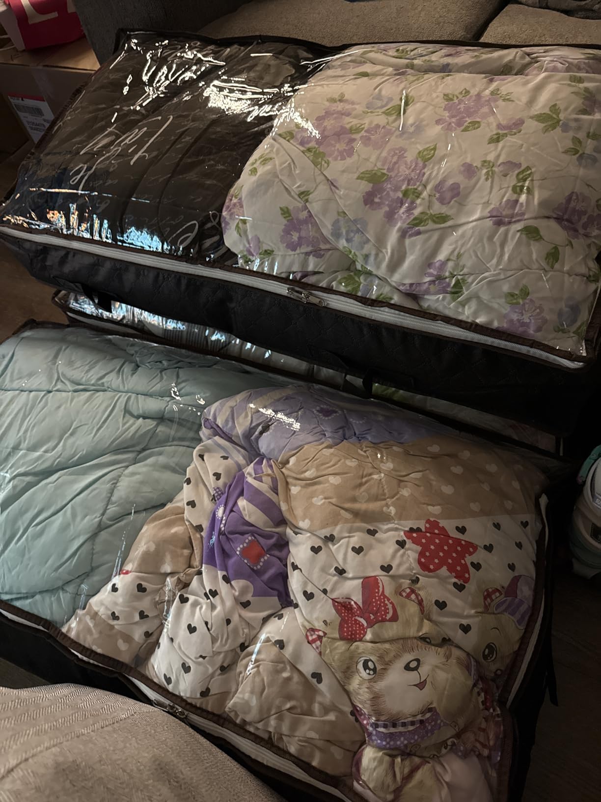 Budding Joy 95L Under Bed Storage Containers, 4 Pack Closet Organizers Grey customer photo 2