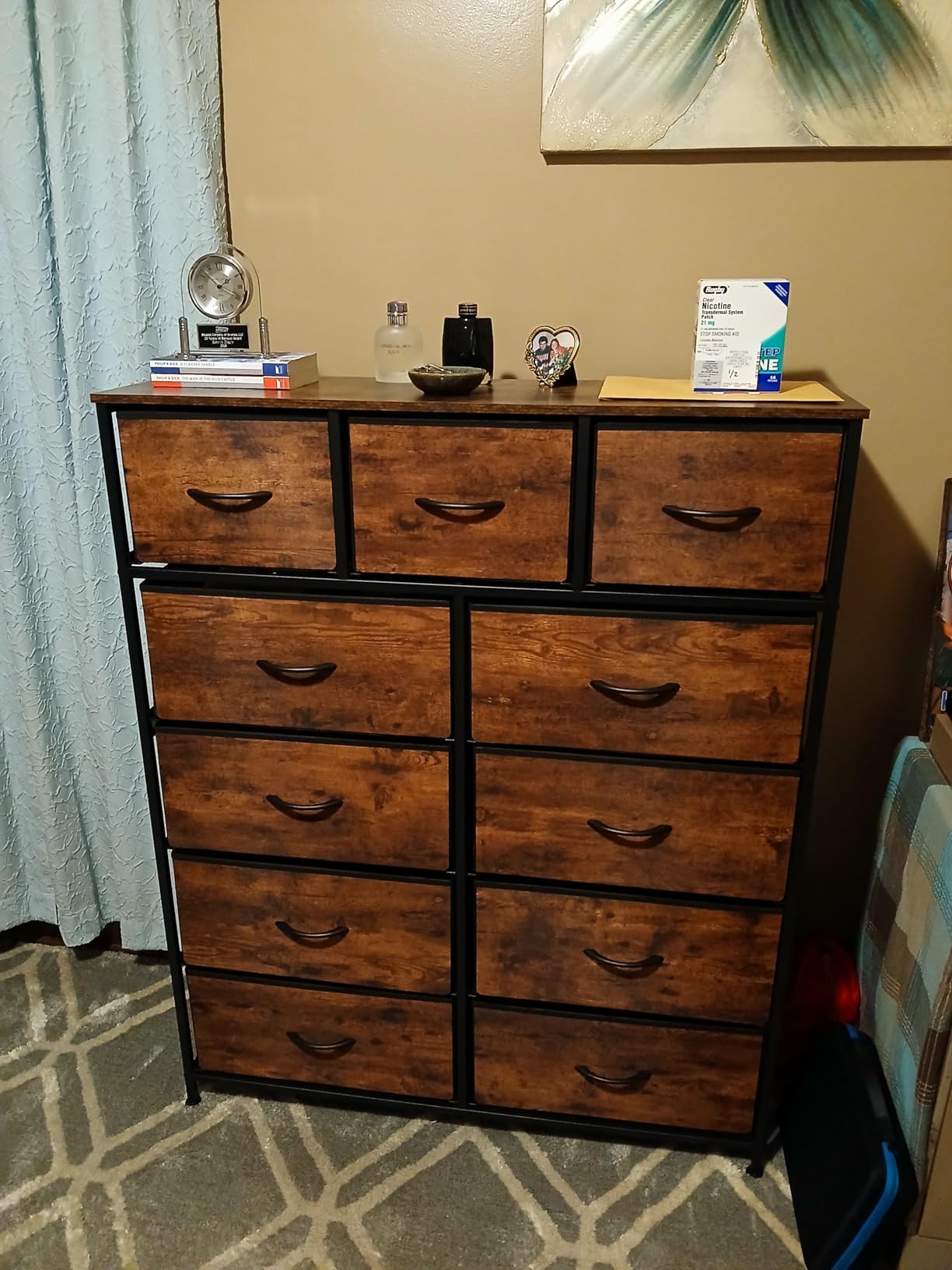 WLIVE Tall Dresser for Bedroom, 11 Drawer Chest of Drawers, Rustic Brown customer photo 2