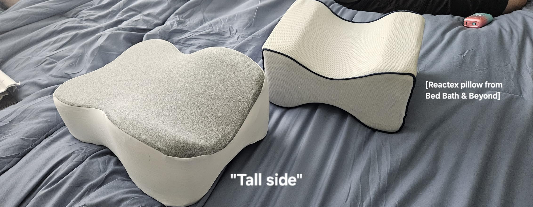 Long Knee Pillow for Side Sleepers Separates Full Thighs for Alignment customer photo 2
