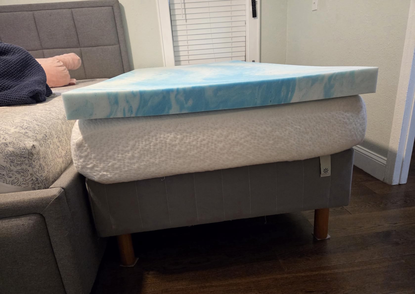 EGO 3 Inch Queen Mattress Topper Gel Memory Foam for Pressure Relief | Cooling Gel Infused, Ventilated Design Bed Topper in a Box, CertiPUR-US Certified, 80