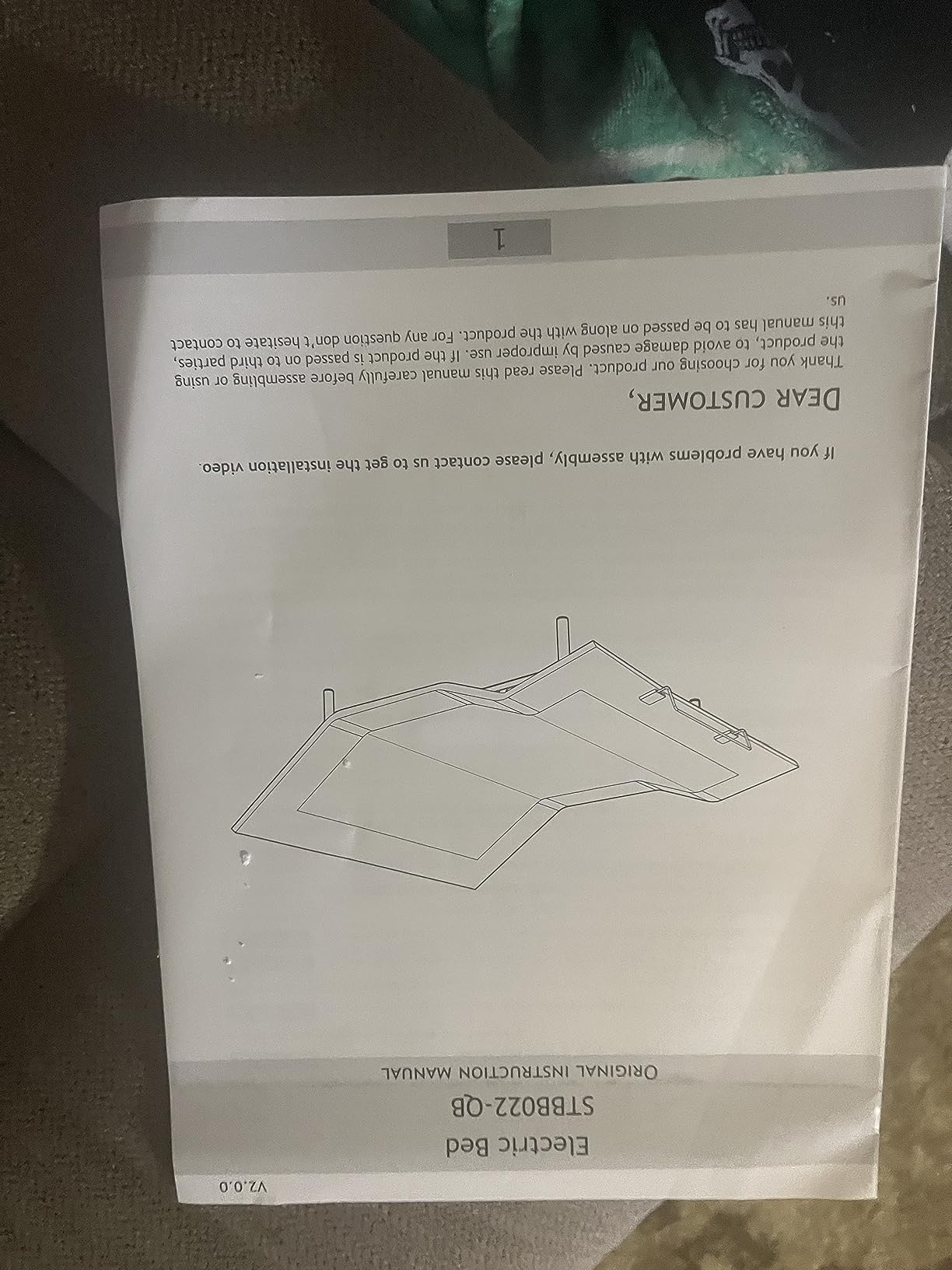 SHA CERLIN Electric Adjustable Full Size Bed Base customer photo 2