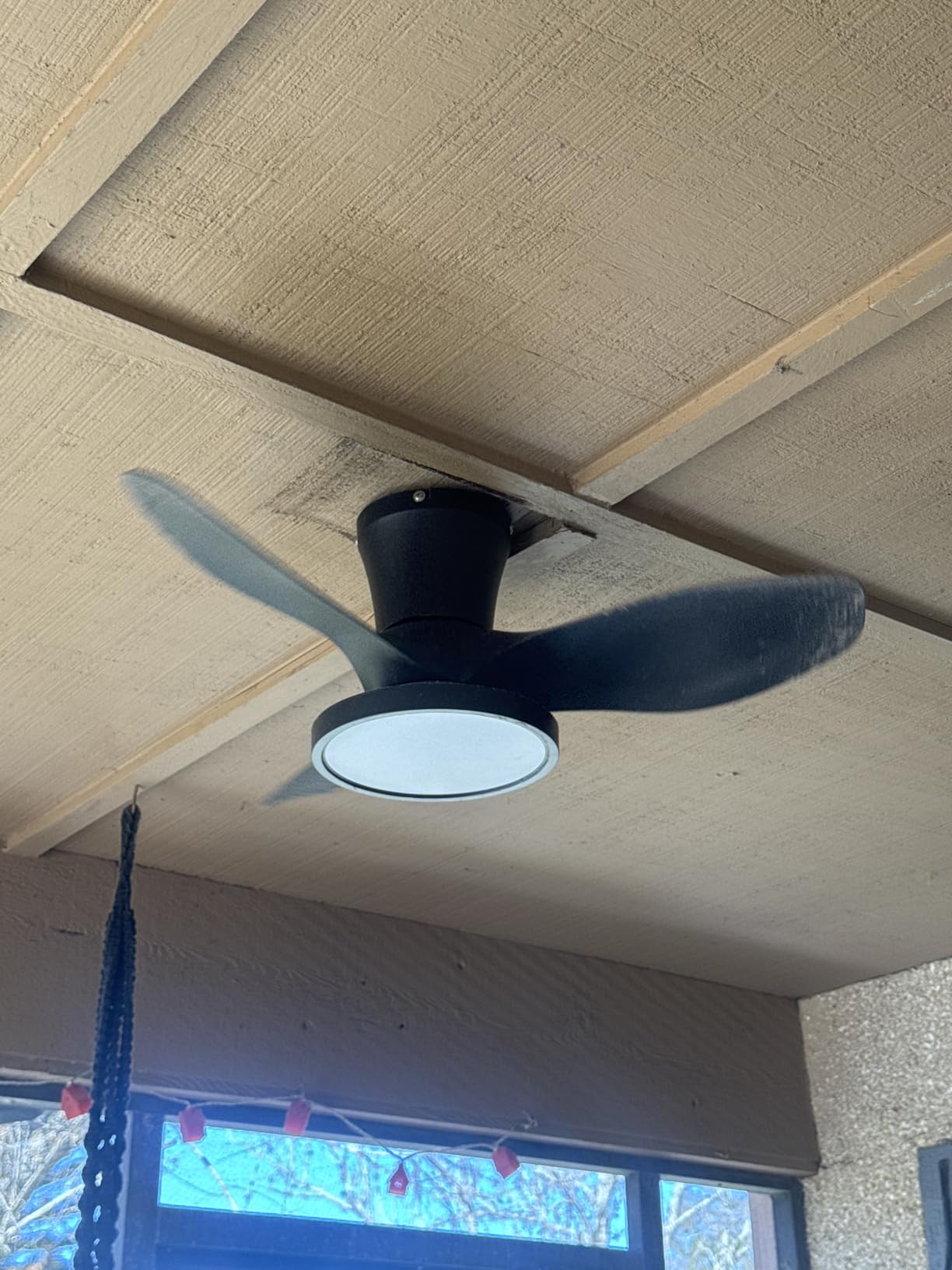 ocioc Quiet Ceiling Fan with LED Light DC motor 32 inch Large Air Volume Remote Control White for Kitchen Bedroom Dining room Patio | Ultra Quiet,Reversible,Dimmable Light,Cool Comfort,6-Speed,Timers,Beep-Off,Easy to Install,Energy saving,Indoor/Covered Patio customer photo 1