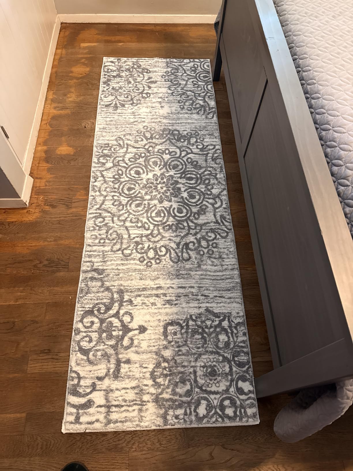HEBE Hallway Runner Rug 2'x6', Washable Non Slip Kitchen Rug Runner | Soft Boho Bedroom Runner Rug, Vintage Distressed Low-Pile Floor Carpet Runners for Hallway, Entrance, Bathroom, Laundry customer photo 1