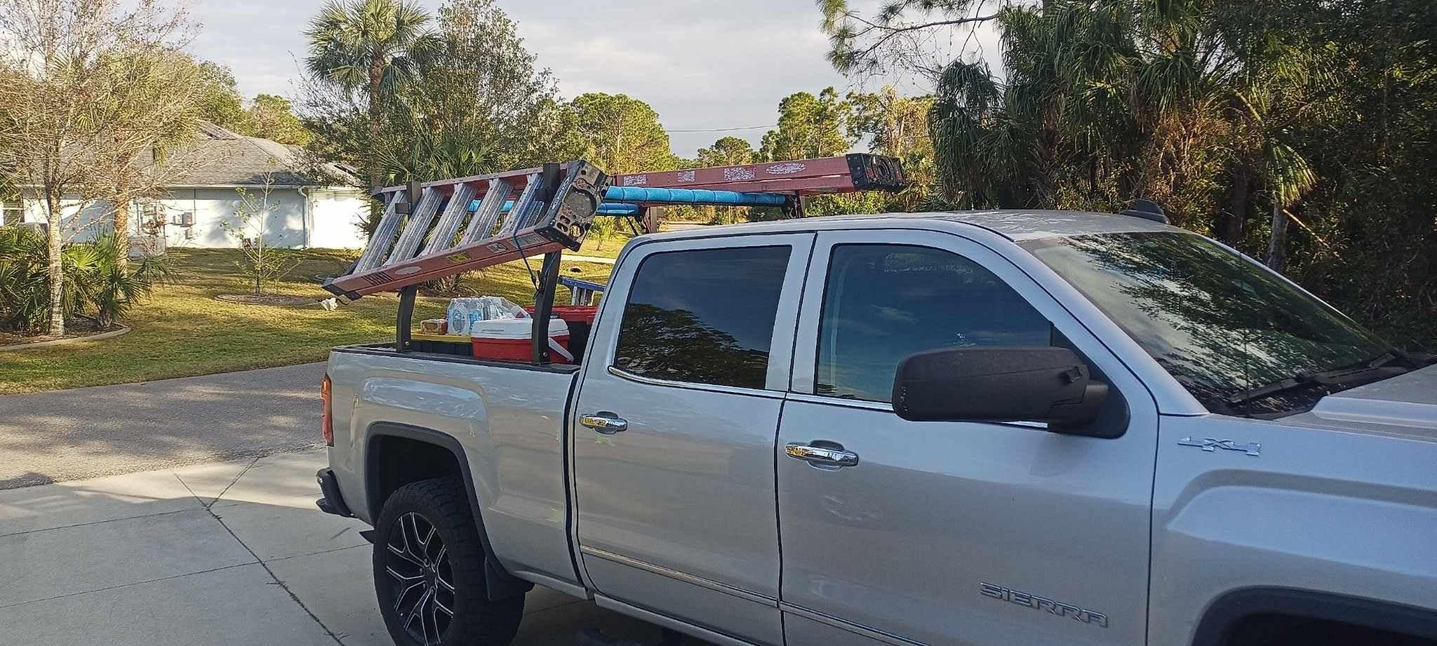 POLESTAR Steel Truck Ladder Rack, 1000lbs Loading Capacity Universal Truck Bed Rack, 45 to 66 inch Adjustable Non-Drilling Pickup Trailer Ladder Rack for Pickup Truck Kayak, C-Clamp Design customer photo 1