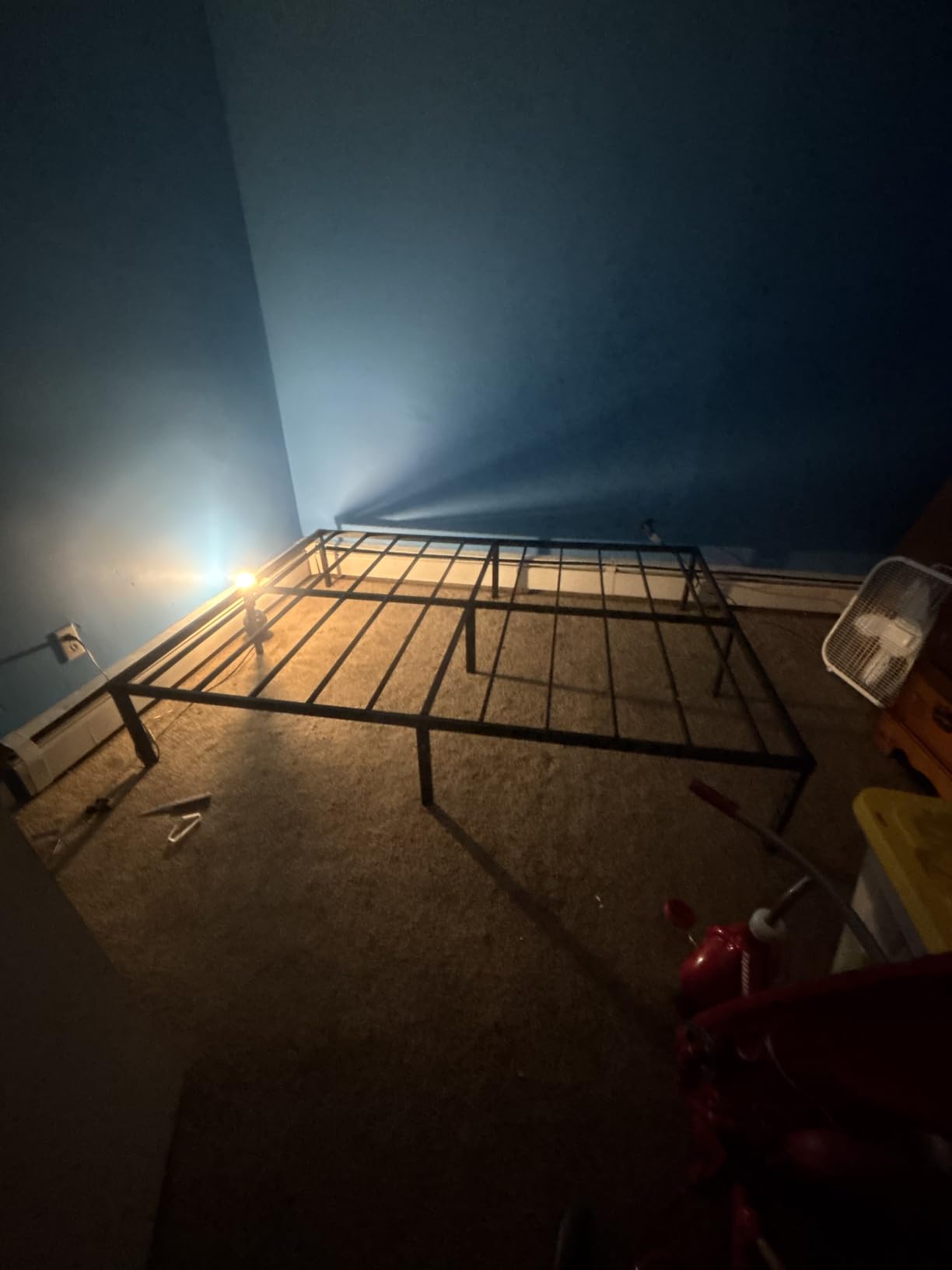 NEW JETO Metal Bed Frame,Twin Size Bed Frame with Storage Space,14 Inch | Heavy Duty Sturdy Mattress Foundation,Easy Assembly,No Box Spring Needed, Black customer photo 2