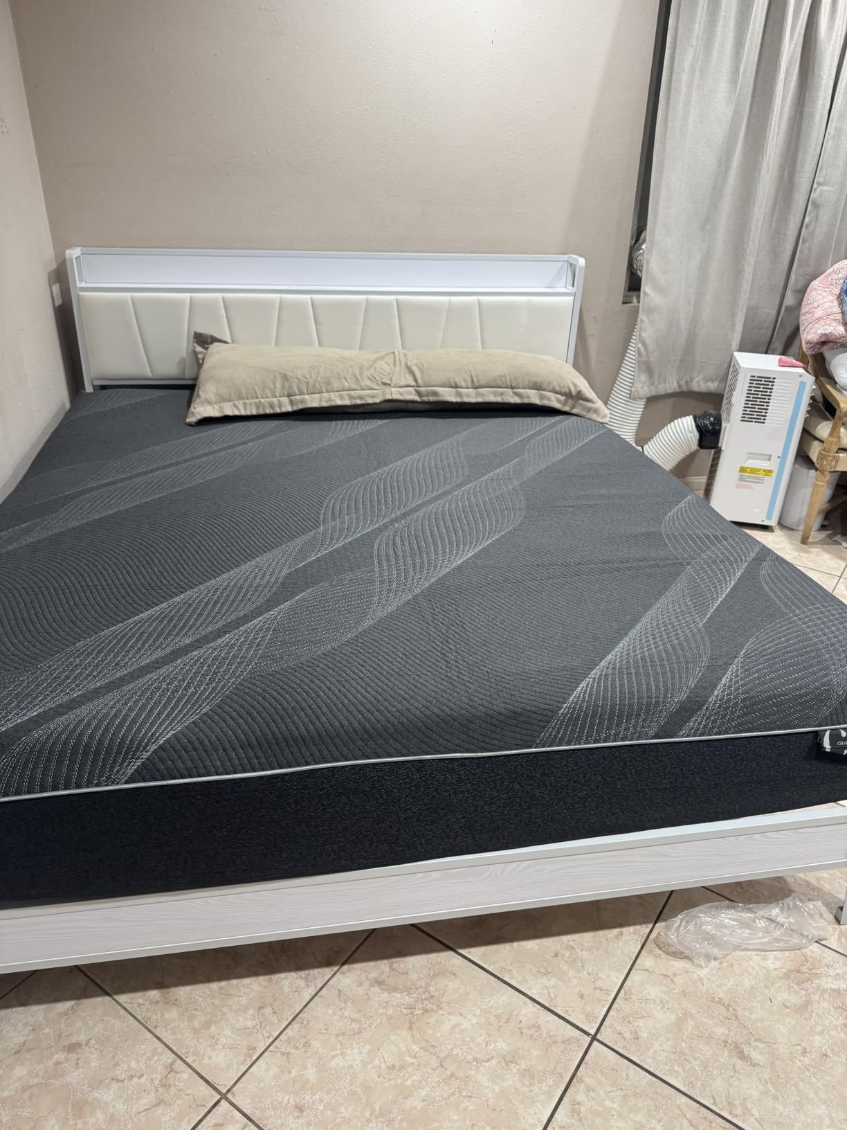 LIKIMIO King Size Bed Frame with Storage Headboard and Charging Station customer photo 2