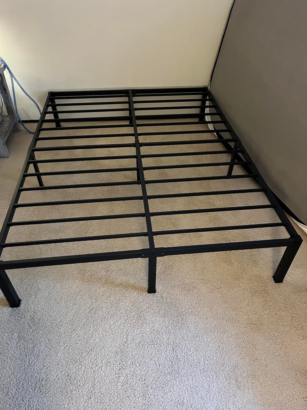 MAF King Bed Frame 14 Inch Metal Platform Black with Mattress Slip Stopper customer photo 2