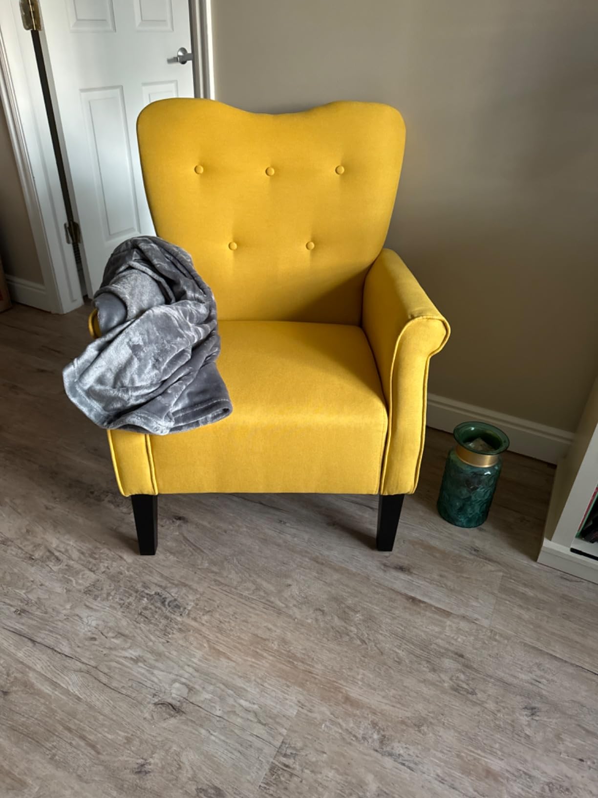 Yaheetech High Back Accent Chair Set of 2 with Rolled Arms, Dark Gray customer photo 2