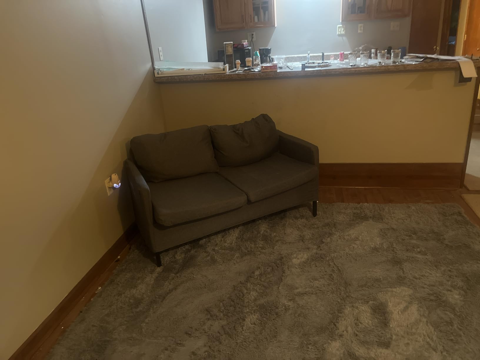 TYBOATLE 51'' Dark Grey Small Couch Loveseat, 2-Seater Linen Sofa customer photo 2