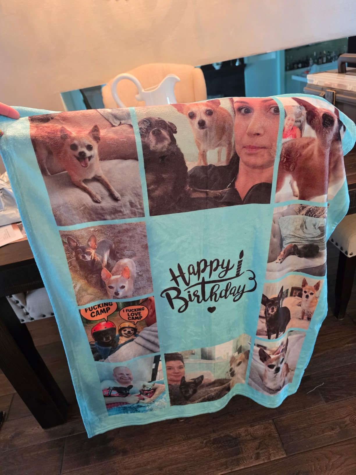 inkArts Custom Blankets with Photo, Personalized Blanket Using My Own Photo, Customized Blankets with Picture, Personalized Gifts for Women Men Baby Child customer photo 1