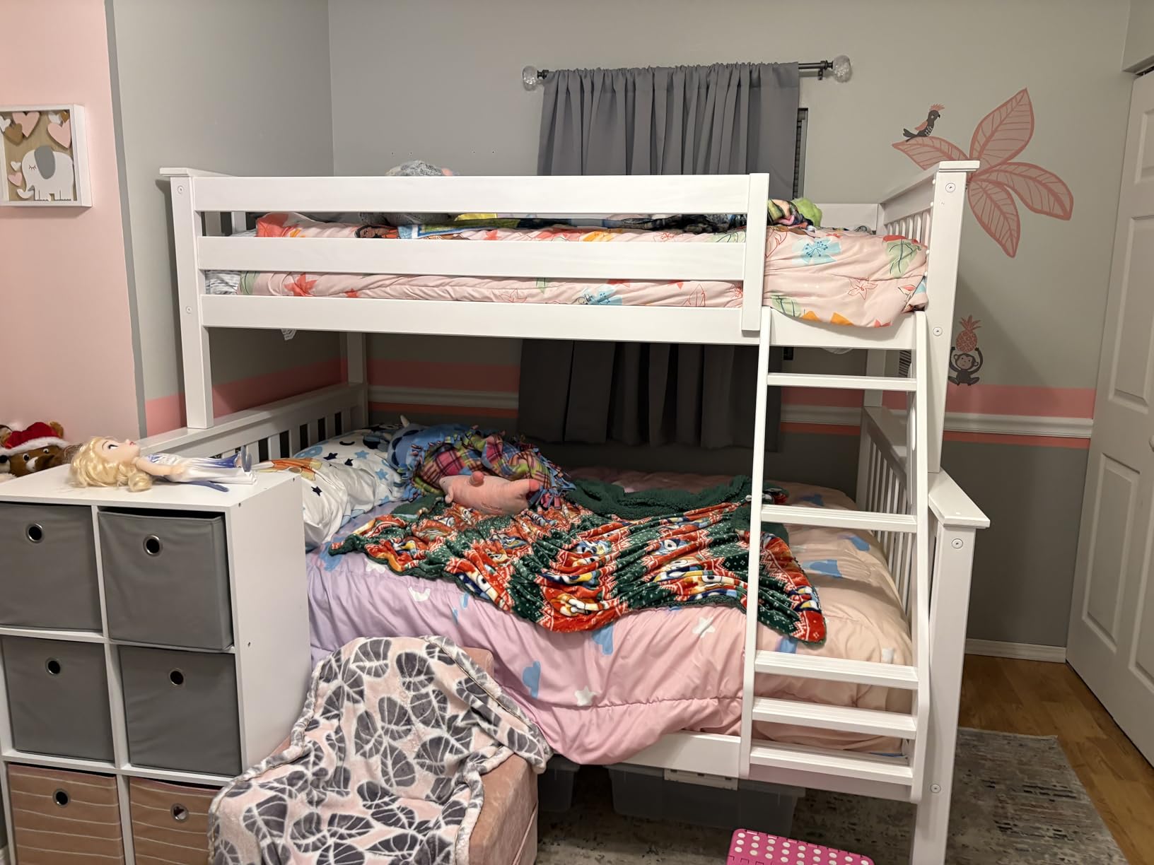 Max & Lily Bunk Bed, Twin-Over-Twin Wood Bed Frame for Kids, Pecan customer photo 2