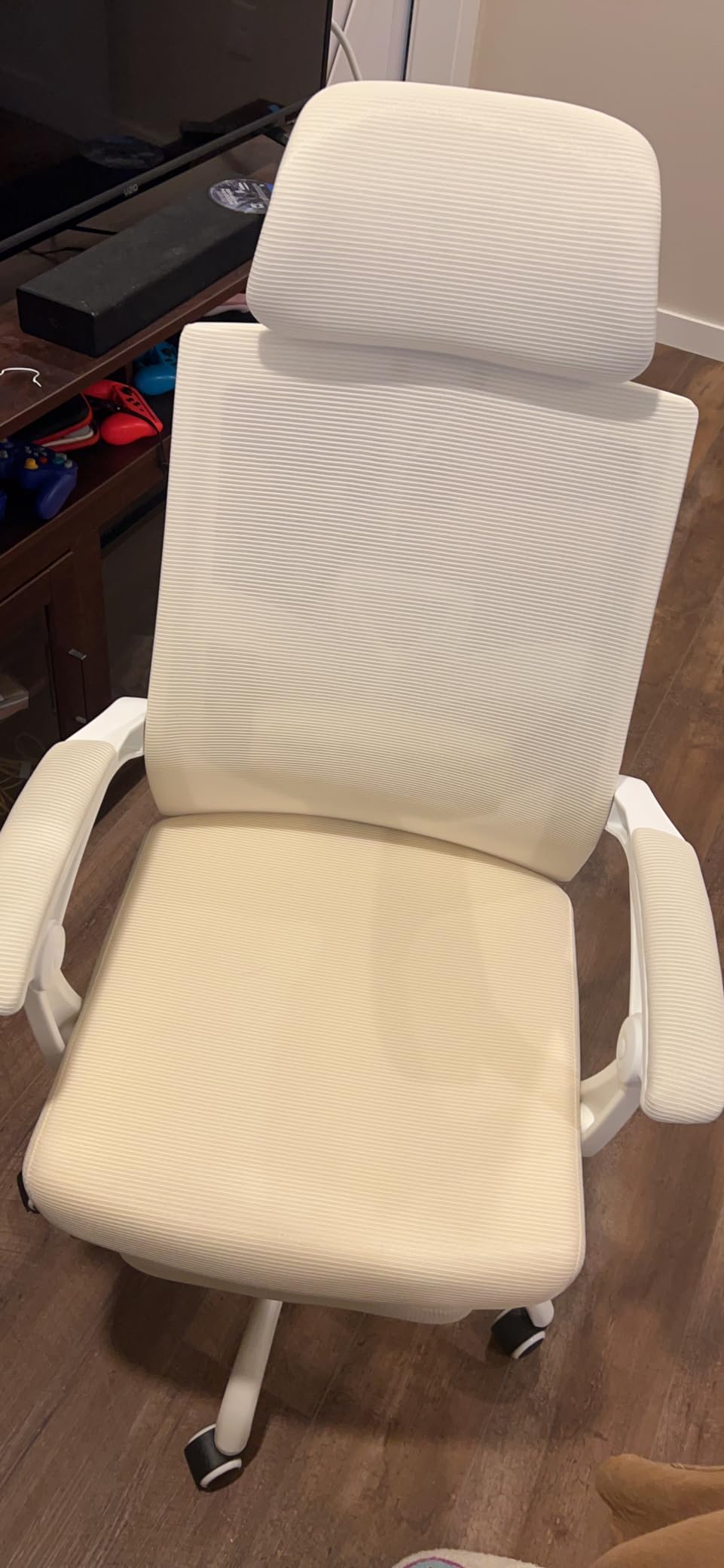 Qulomvs Mesh Ergonomic Office Chair with Footrest Home Office Desk Chair with Headrest and Backrest 90-135 Adjustable Computer Executive Desk Chair with Wheels 360 Swivel Task Chair customer photo 2