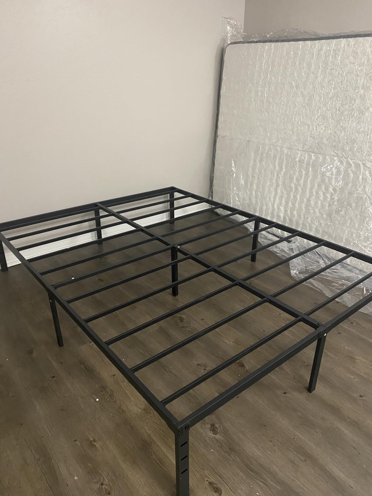 NEW JETO Metal Bed Frame,Twin Size Bed Frame with Storage Space,18 Inch customer photo 1