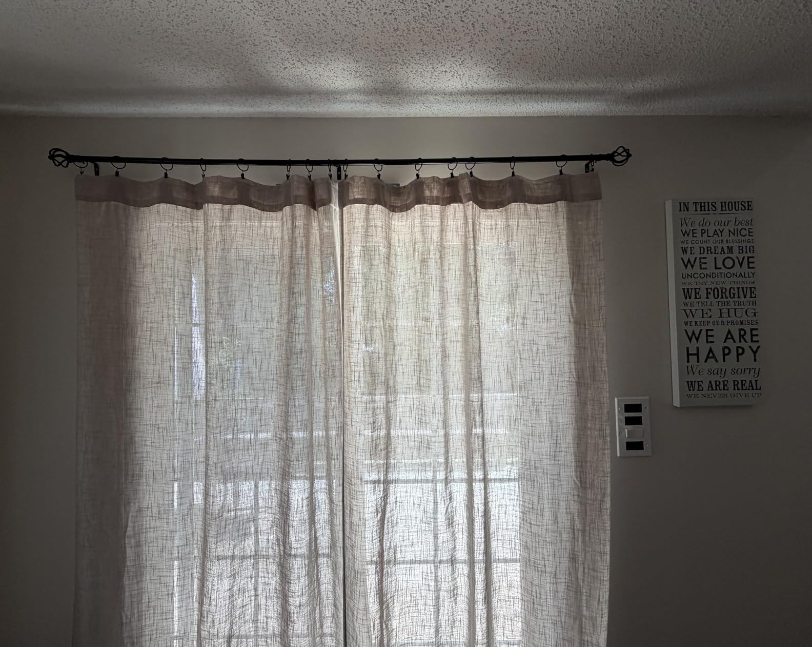 MIULEE Natural White Linen Curtains 52x90 Inch Long 2 Panels for Bedroom customer photo 2