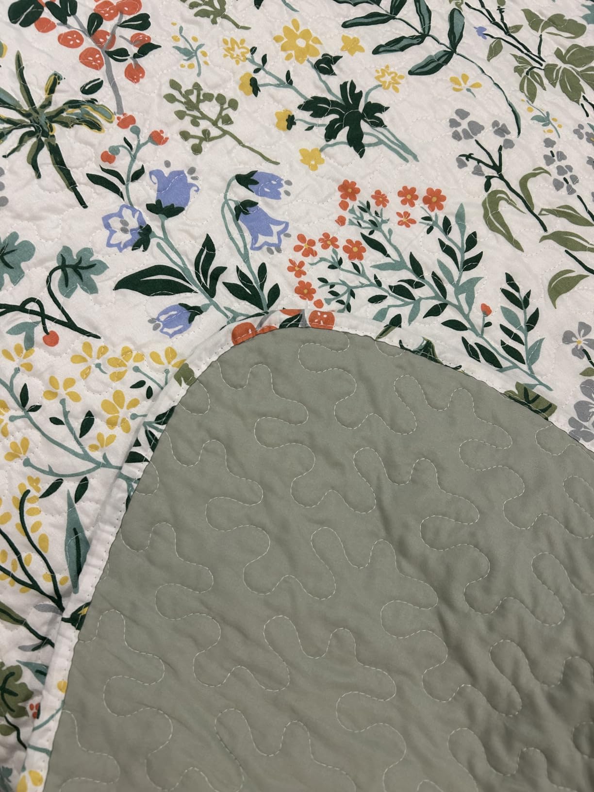 Travan 3-Piece Quilt Set Quilted Bedspread Lightweight Coverlet Set Garden Style Floral Printed Oversized Quilted Bedding Set with Shams for All Season, Exquisite, Queen Size customer photo 2