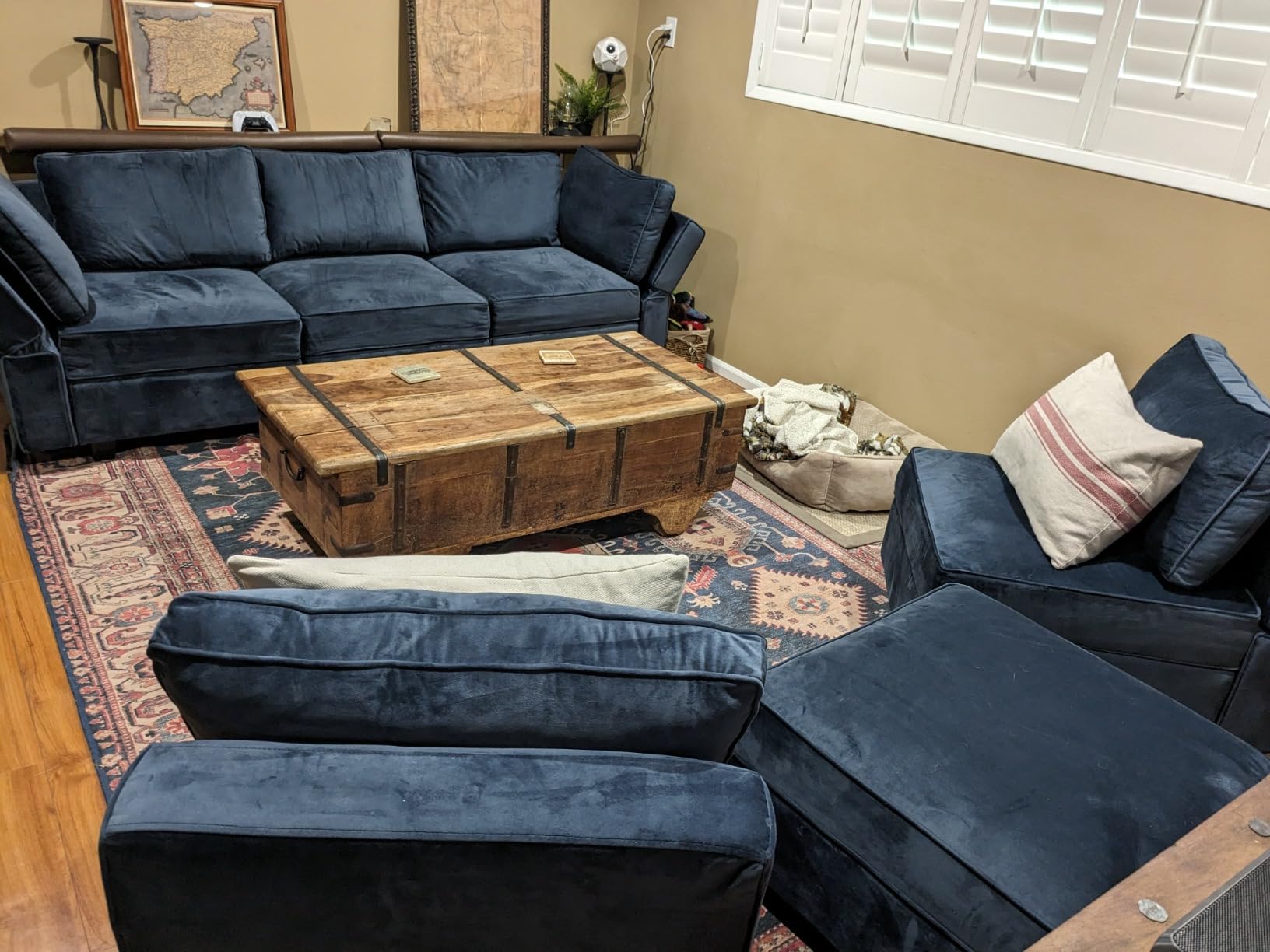 Belffin Modular Velvet Sectional Sofa with Chaise Lounge Sectional Sleeper Sofa with Storage Chaise Bed Couch for Living Room Grey customer photo 2