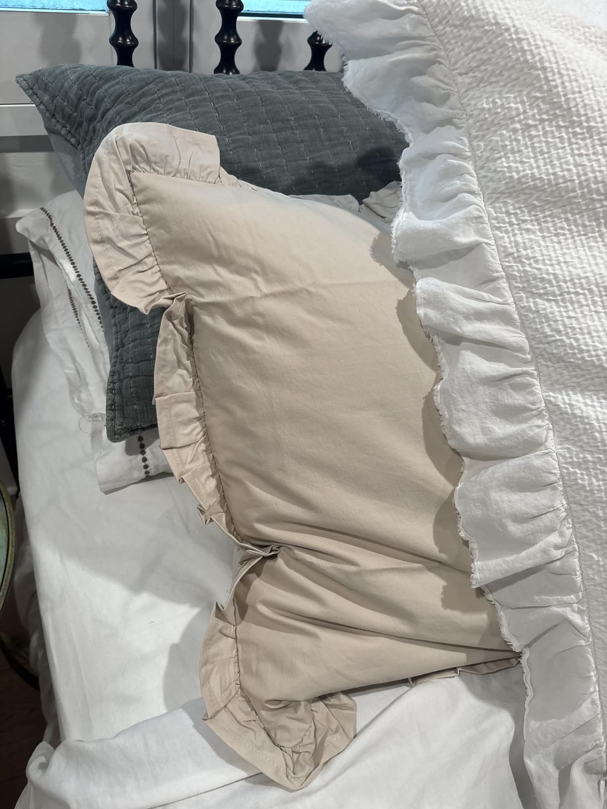 PHF Washed Cotton Euro Shams with Ruffle 26