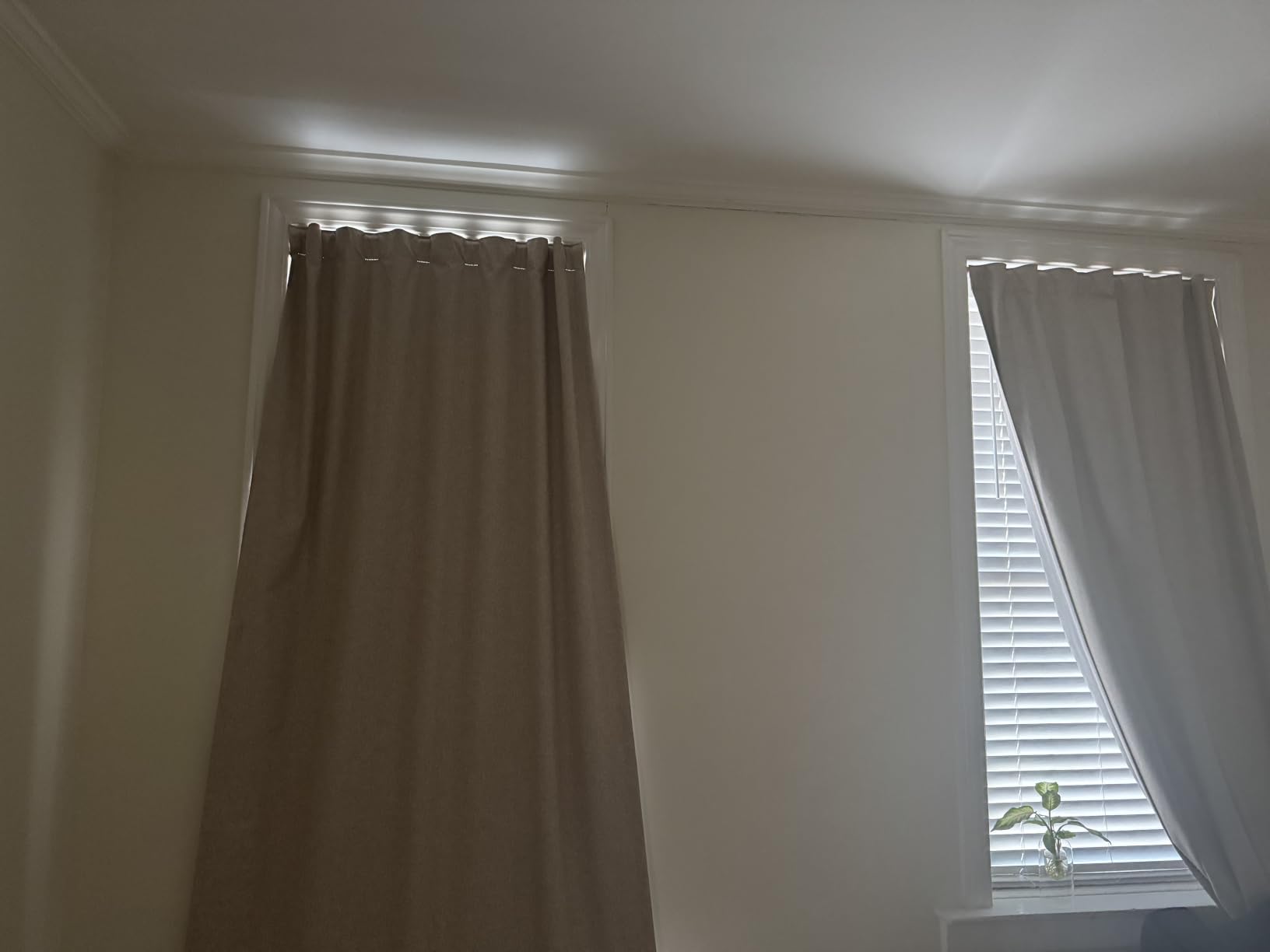 Linen Total Blackout Curtains for Bedroom Living Room 84 Inch, Cream customer photo 2