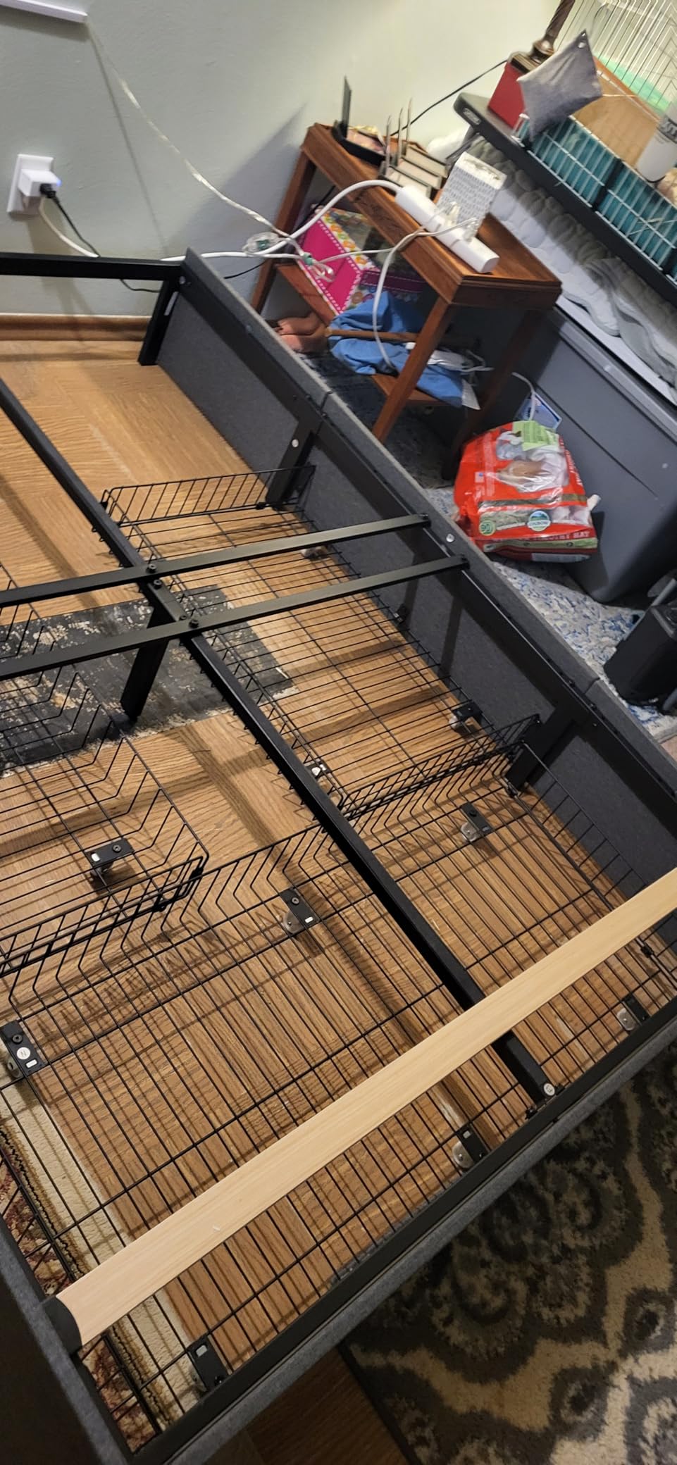 Allewie Full Size Platform Storage Bed Frame with 3 Drawers, Dark Grey customer photo 2