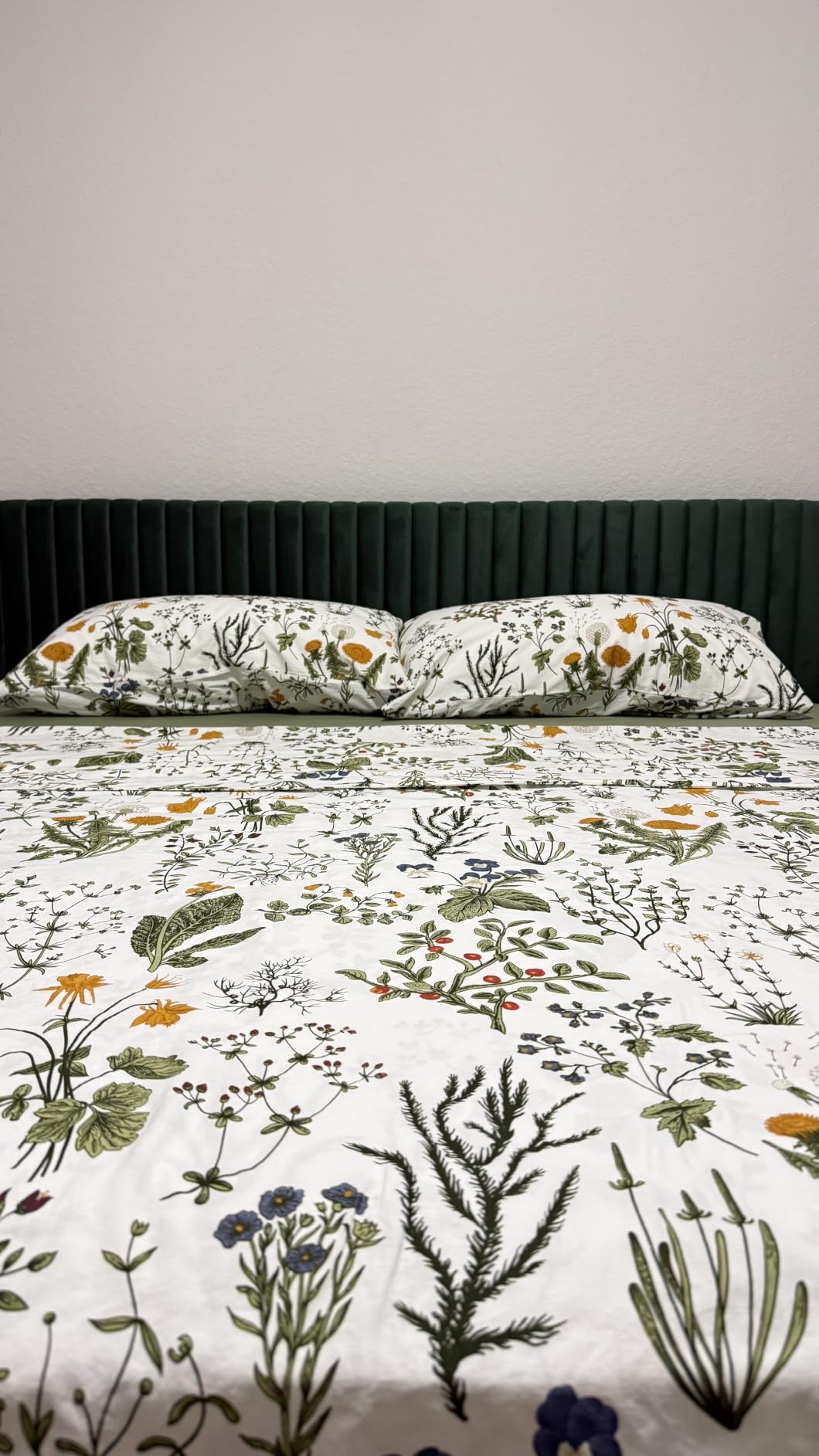 ECOCOTT Vintage Flower Duvet Cover Set, 100% Cotton Floral Pattern Duvet Cover Queen Size - Breathable Durable Soft Comfy Quilt Cover Queen Size customer photo 2