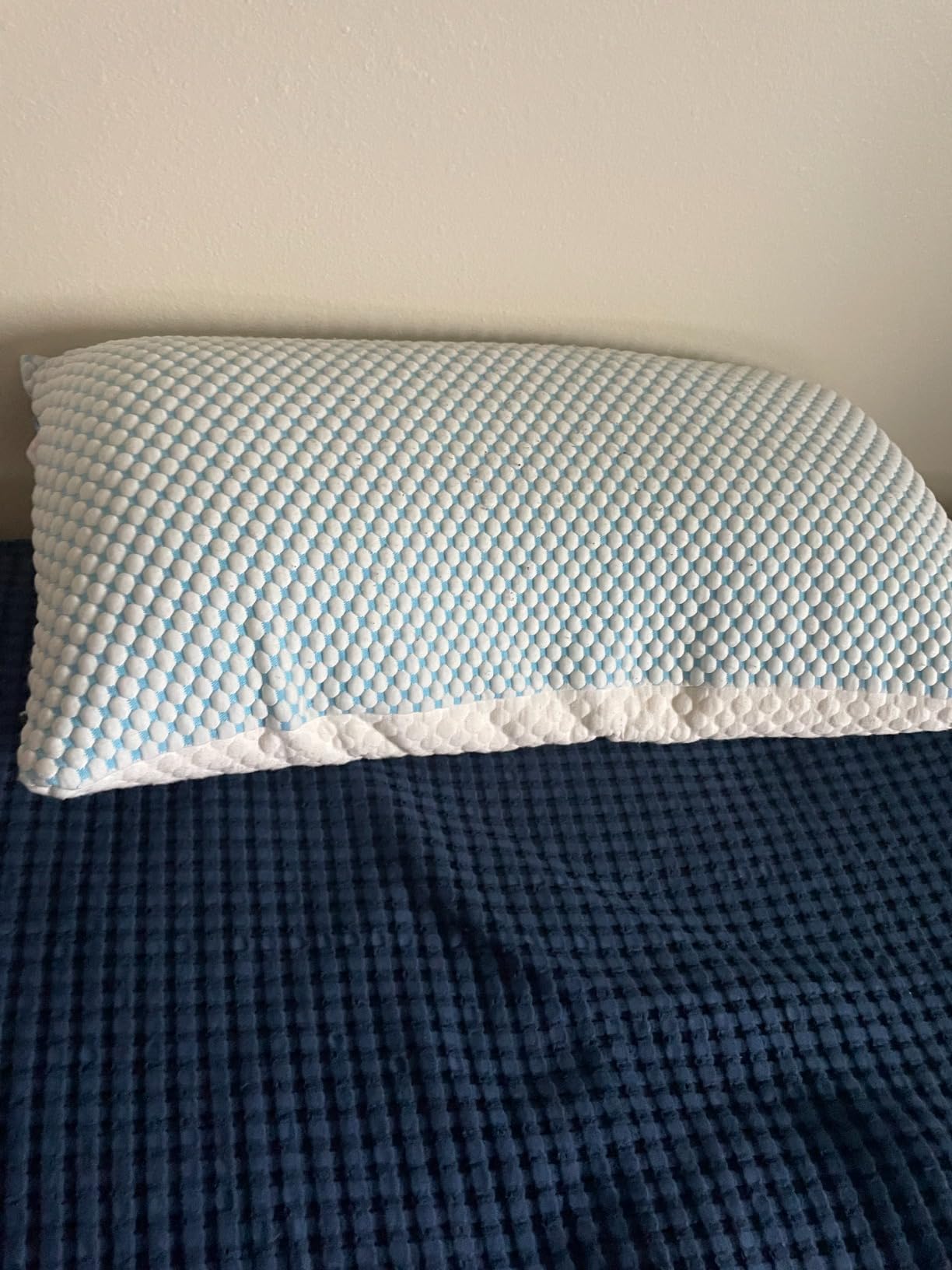 EASELAND Cooling Queen Size Firm Pillows, Shredded Memory Foam Set of 2 | Adjustable Fill with Removable Cover for Hot Sleepers, Cool Bed Support Pillow for Side Back Stomach Sleepers customer photo 2