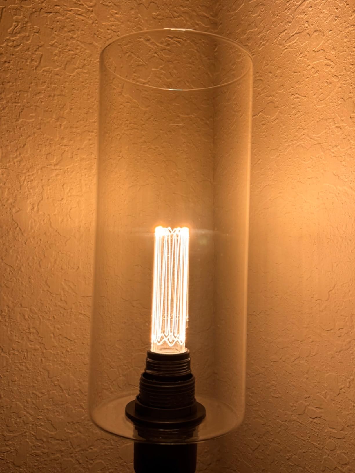 BoostArea Gold Modern Floor Lamp With Glass Lampshade - Simple Design Standing Lamp for Living Room, Bedroom, Office, Kids Room, Reading customer photo 1