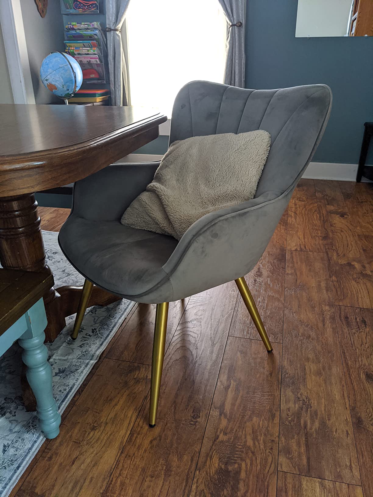 Yaheetech Accent Chairs Set of 2, Upholstered Armchairs, Brown customer photo 1