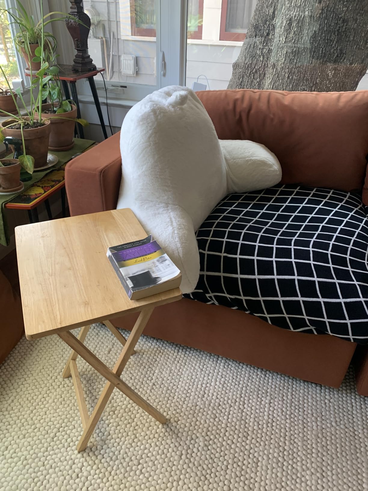Aimuan Reading Pillow Bed Rest Wedge Large Adult Backrest Pillow with Arms Back Support for Sitting Up in Bed Cushion Incline Rest Sleeping Snoring Pillow, Grey Large customer photo 1