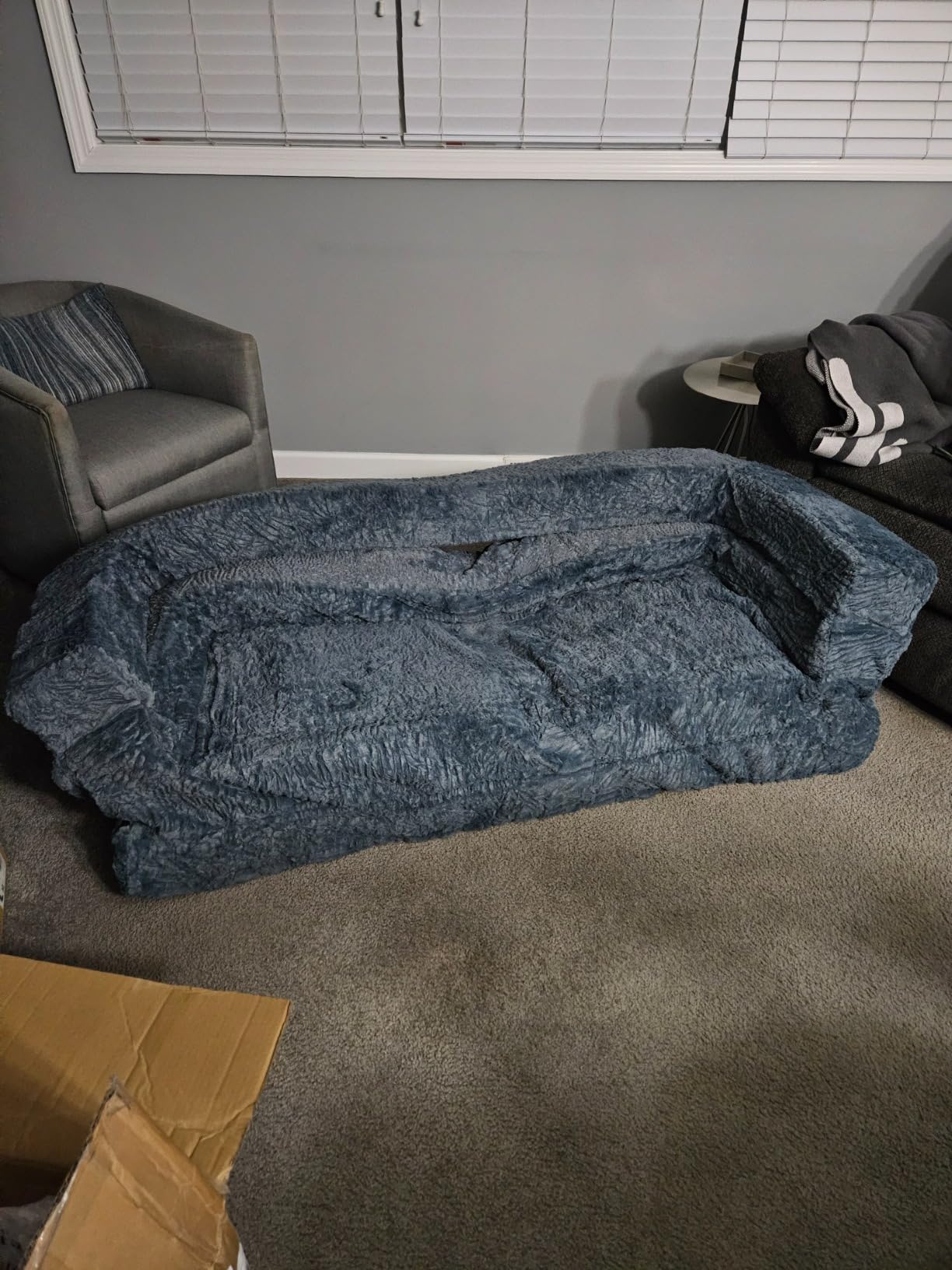 Futon Sofa Bed with Pillow, 3-in-1 Sleeper Sofa Bed with Removable Cover customer photo 2