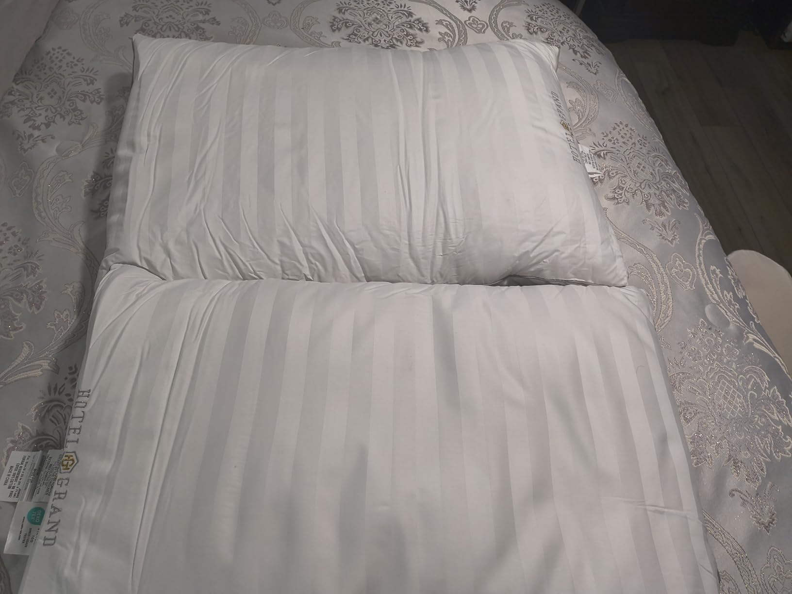 Hotel Grand Luxury Feather Down Pillows Queen Size Set of 2 customer photo 2
