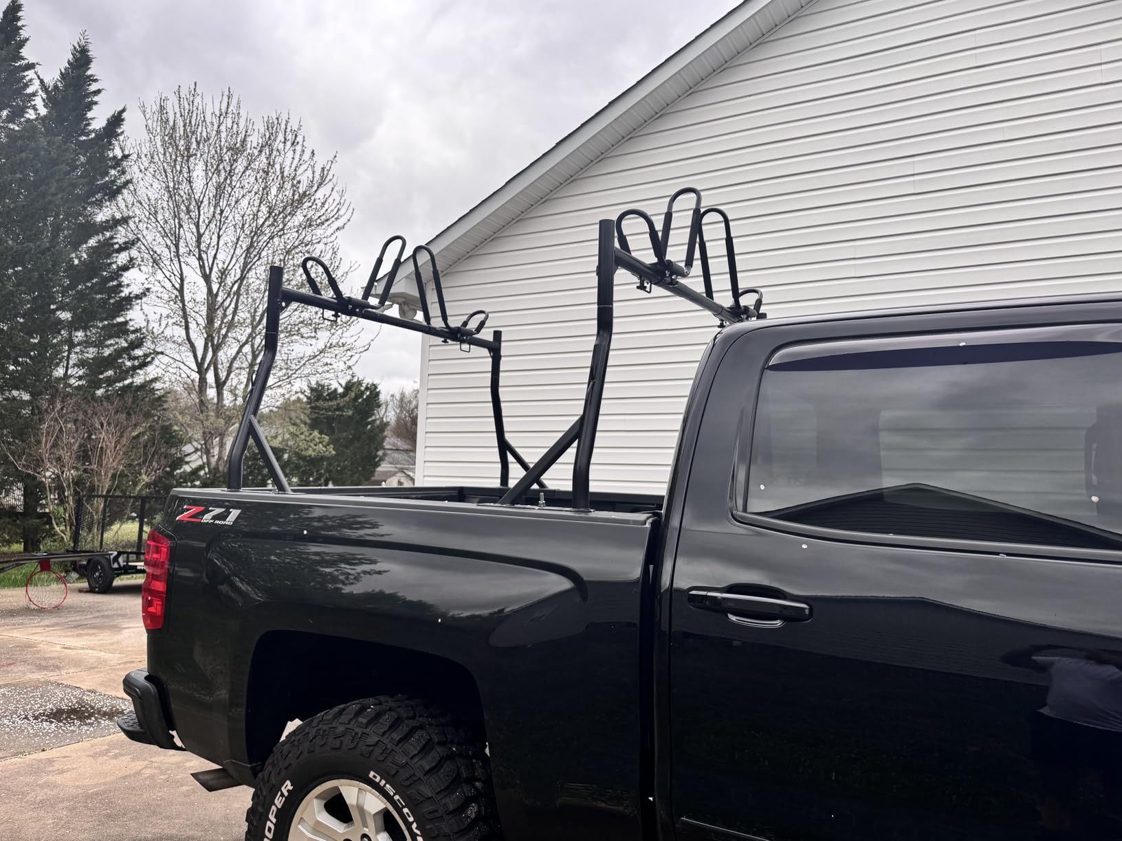 Non-Drilling Steel Truck Rack, Extendable Truck Bed Ladder Rack | Heavy Duty, Fit for 52