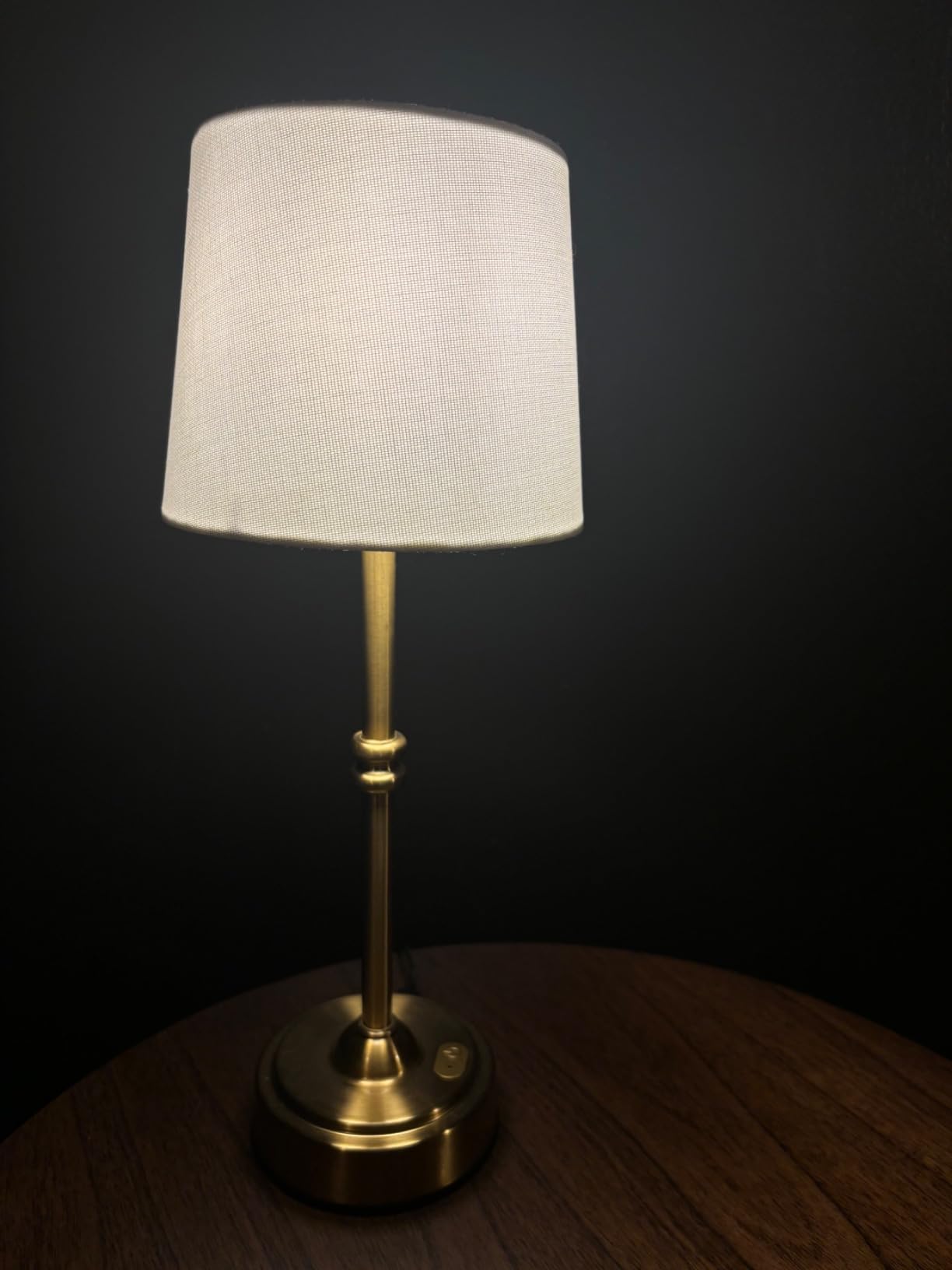 O'Bright Seraph Cordless Rechargeable LED Table Lamp, Antique Brass customer photo 2