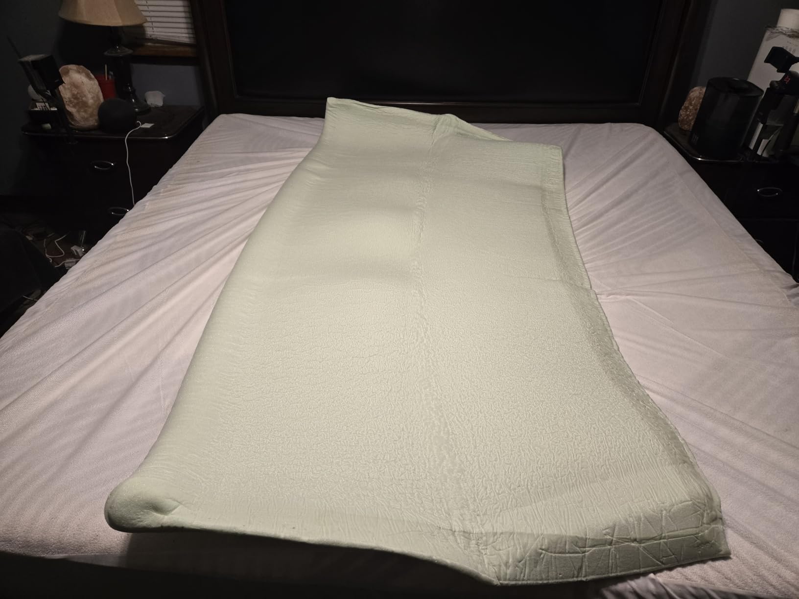 ZINUS 3 Inch Green Tea Memory Foam Mattress Topper, Pressure-Relieving Layer, Ideal for Back Pain Relief, Compact WONDERBOX Packaging, CertiPUR-US Certified, Queen customer photo 2
