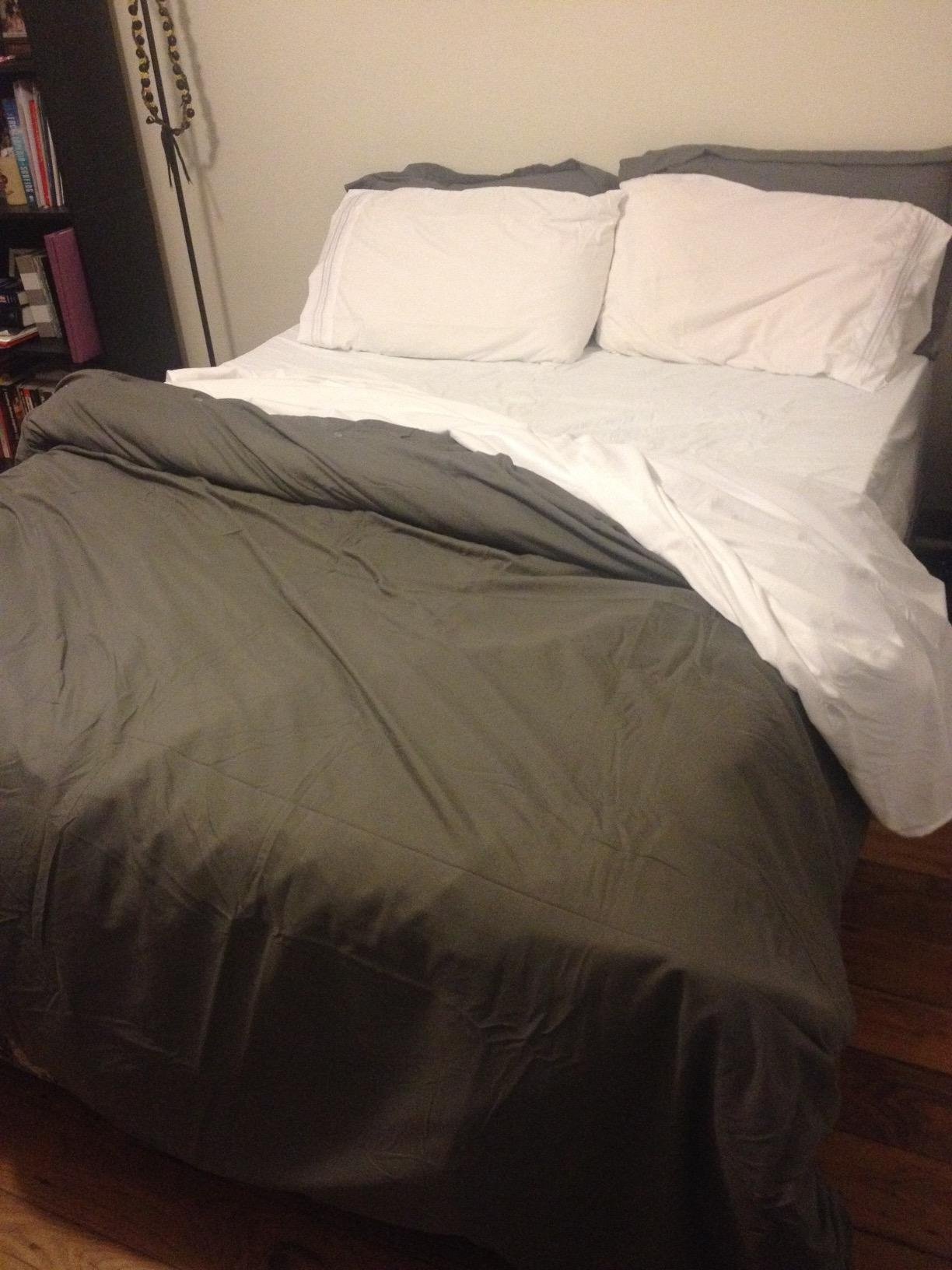 Nestl Linen Duvet Cover Queen Size - Soft Double Brushed Queen Duvet Cover Set, 3 Piece, with Button Closure, 1 Duvet Cover 90x90 inches and 2 Pillow Shams customer photo 1