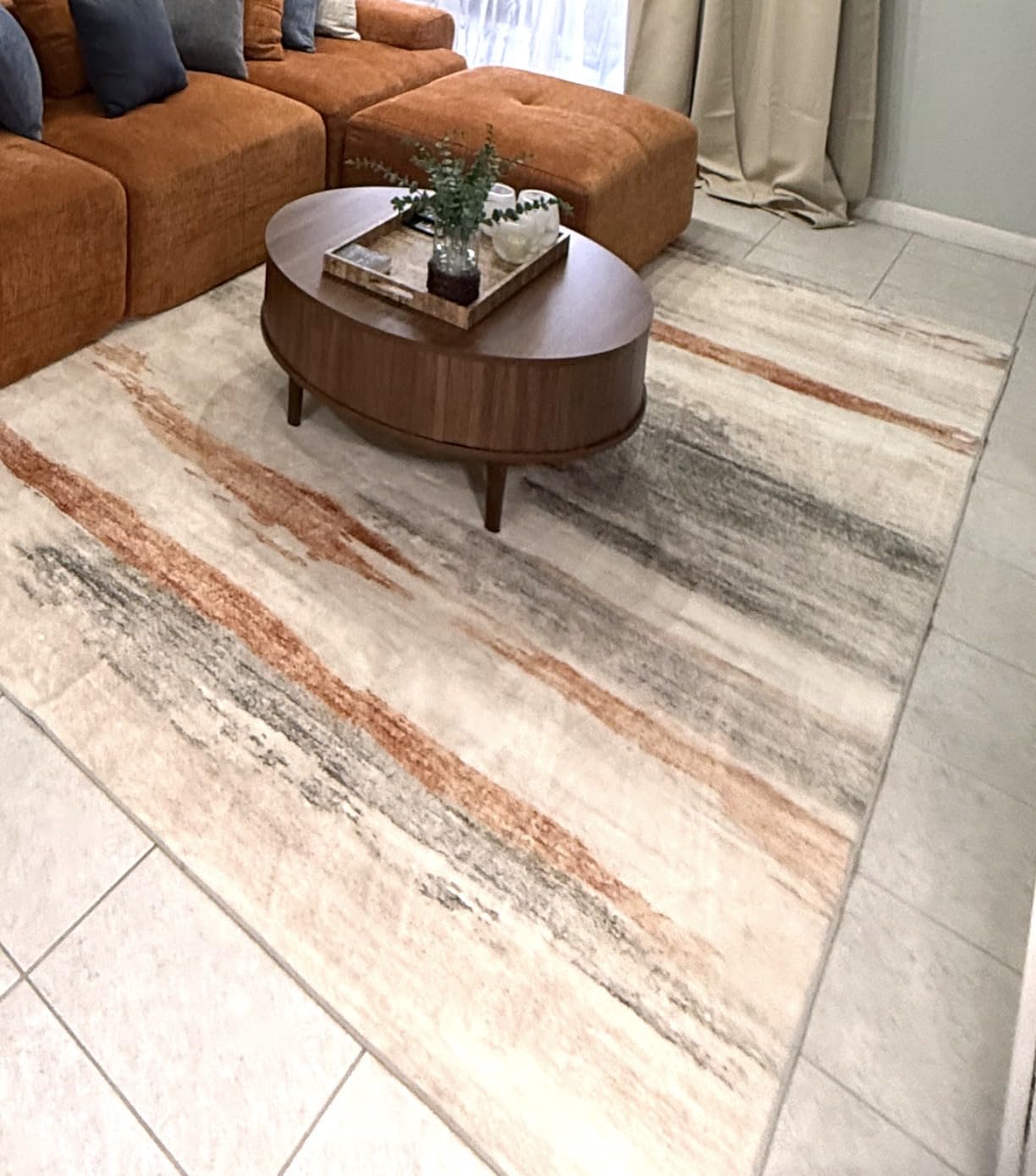 Carvapet 8x10 Area Rug Sage Green Modern Abstract Rugs for Living Room customer photo 2