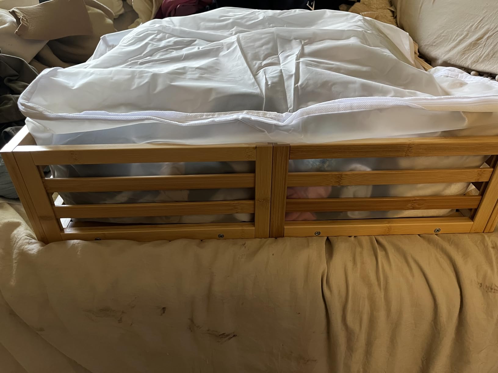 Bamboo Under Bed Storage with Wheels Rolling Underbed Drawer with Lids customer photo 1