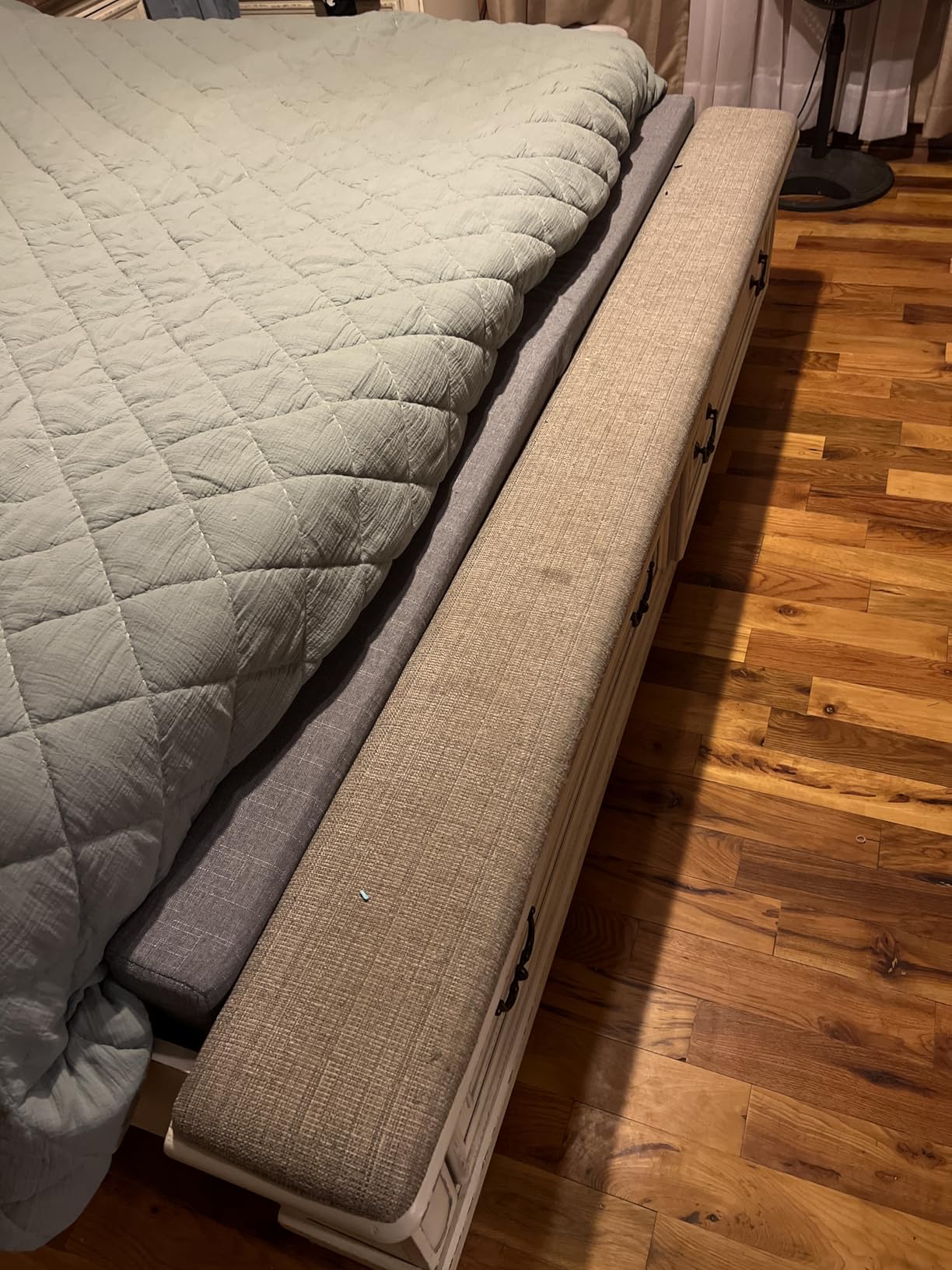 Mattress Extender for Twin/Twin XL/Queen/King Bed, Bed Gap/Space/Crack Filler Between Headboard and Mattress or Wall, High-Density Foam with Removable Cover(Beige-LxWxH-60 * 2 * 10in) customer photo 1