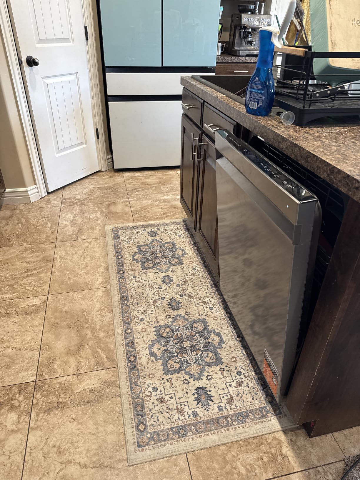 GENIMO 2x5 Washable Runner Rug Non Slip for Hallway, Light Taupe Brown customer photo 1