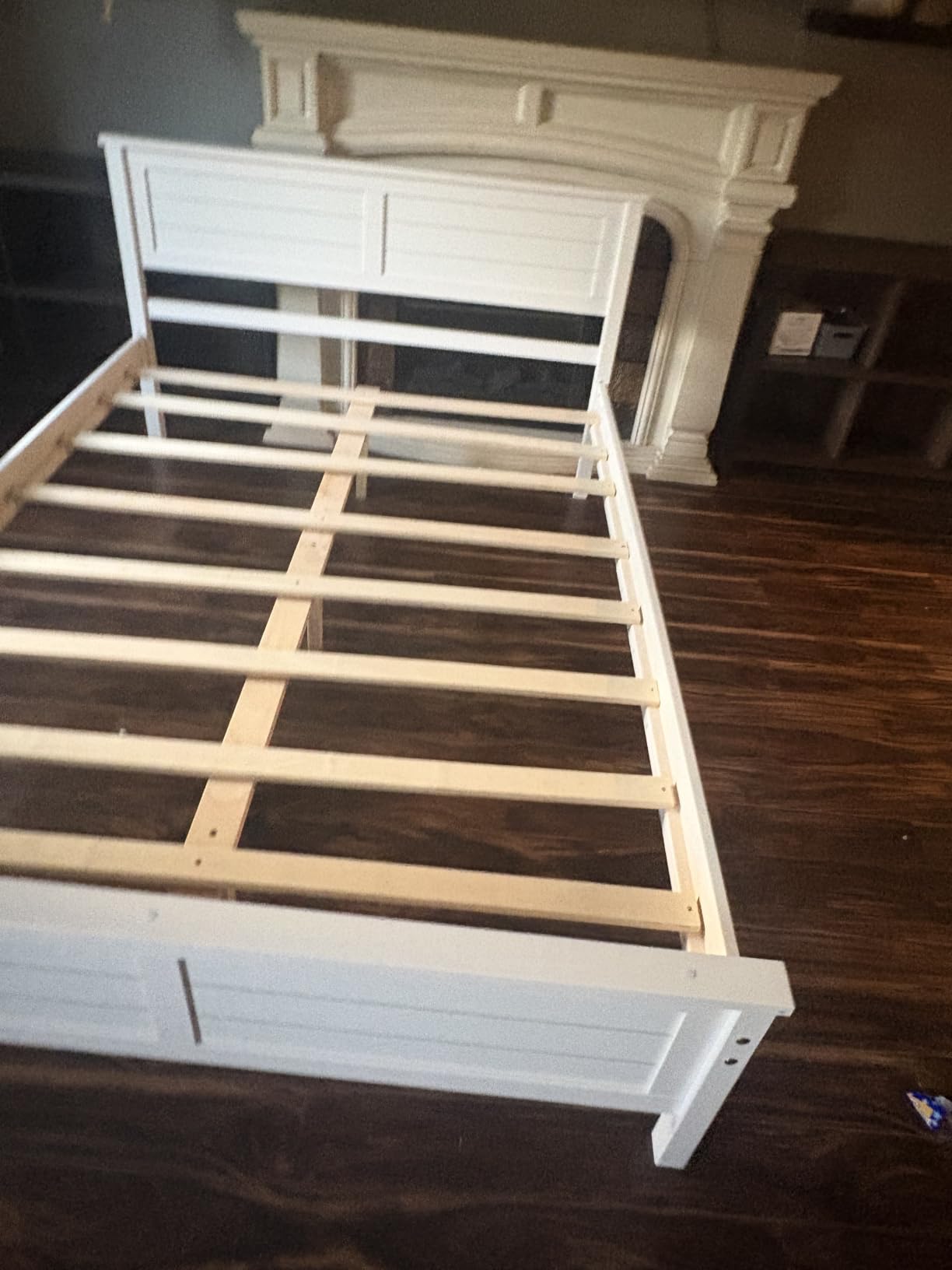 Giantex Wood Twin Bed with 2 Storage Drawers, Solid Wood Platform Bed with Headboard, Wooden Slats Support Mattress Foundation, No Spring Needed, Twin Bed Frame for Kids, Teens, Adults, White customer photo 1