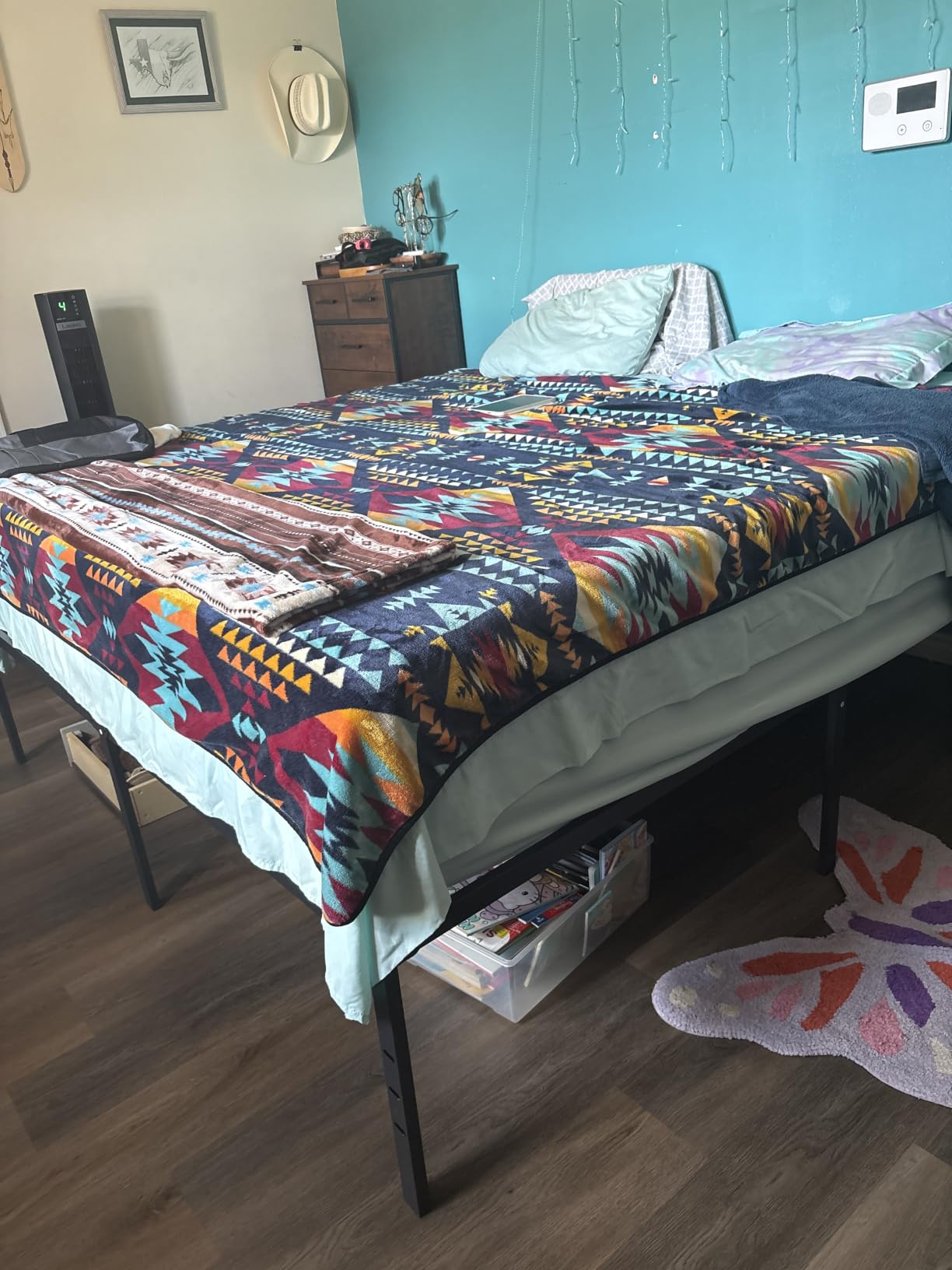HLIPHA Metal Platform Bed Frame 18 Inch Tall,No Box Spring Needed,Twin Size Bed with Heavy Duty Strong Support Slats,Easy to Assemble,Black customer photo 2