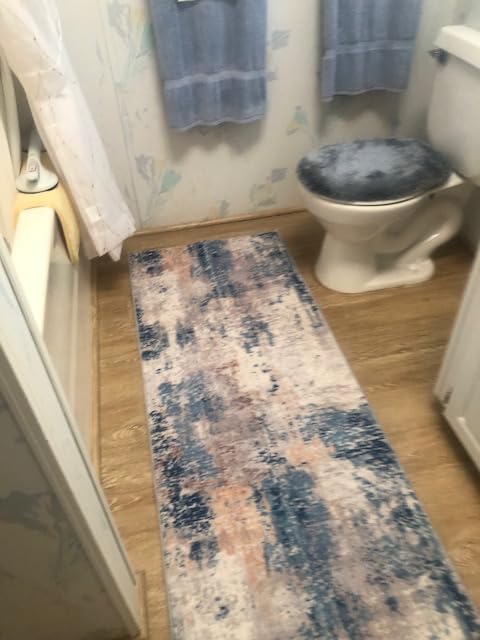 Lahome Modern Abstract 9x12 Area Rugs for Bedroom, Washable Living Room Rug for Bedroom Low Pile Non Slip, Red Soft Indoor Accent Carpet for Dining Room Table Home Decor Use customer photo 1