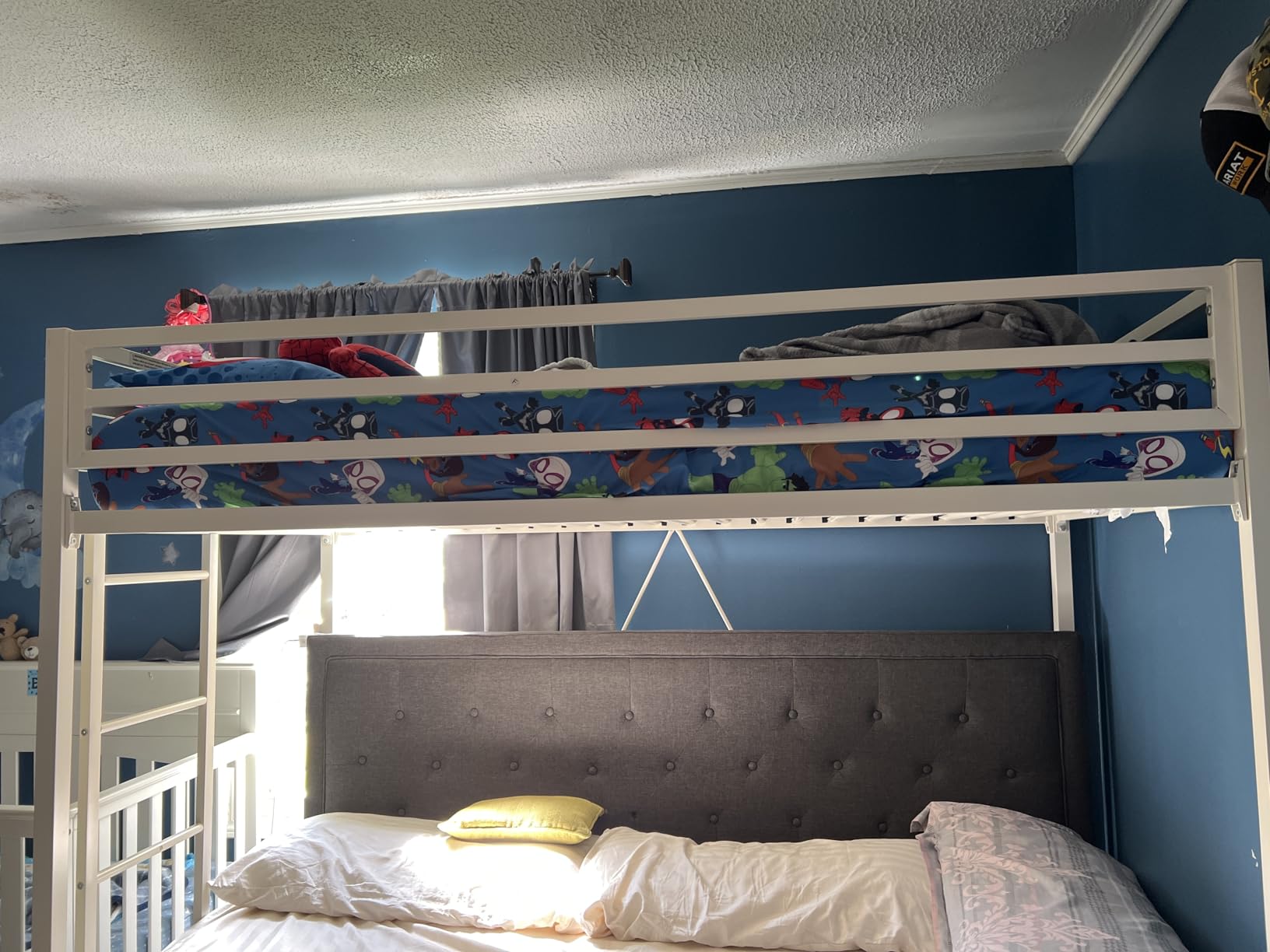 SHA CERLIN Loft Bed Twin Size with Ladder and Guardrail,White | Heavy Duty Metal Slats Support,No Box Spring Needed,Small Space Saving Furniture for Bedroom Dorm customer photo 2