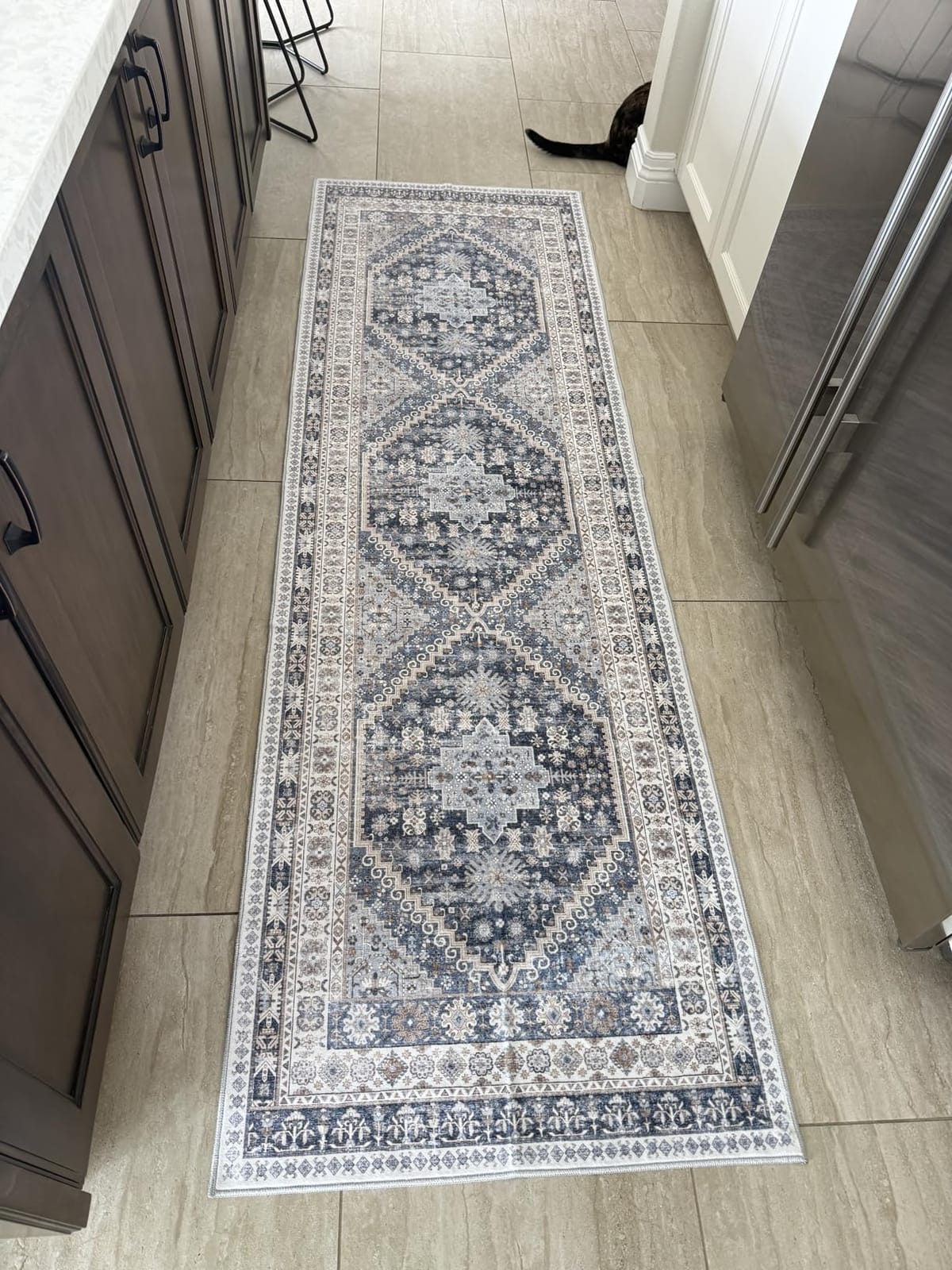 Runner Rug 2x8 Runners for Hallways Vintage Washable Rugs, Orange | Hallway Runner Rugs for Living Room Non Slip, Low Pile Soft Hallway Rug for Kitchen Bedroom Laundry Room Rug customer photo 1
