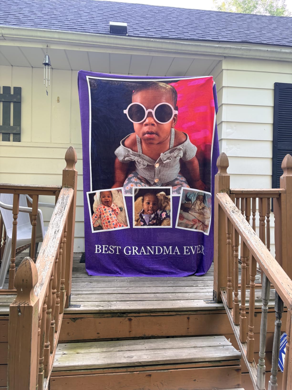 Printwoo Custom Blanket with Picture Text Customized Throw Personalized, Customizable, Photo Blankets Customize Gifts for Mom, Dad, Couple, Girlfriend, Boyfriend, Wife, Husband, D10 Photos-1 customer photo 1